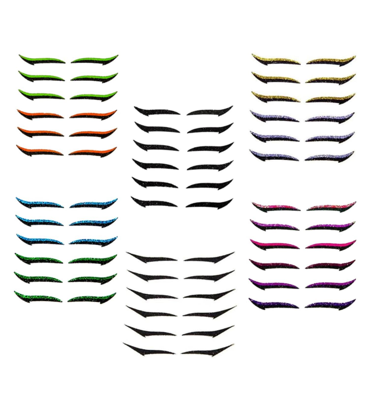 BELLIFFY 6pcs Eyeliner Eyelash Tape Double Eyelid Stickers Adhesive Eye Line Strip Double Eyelid Tape Plastic - Buy Online on SooperMarket.com