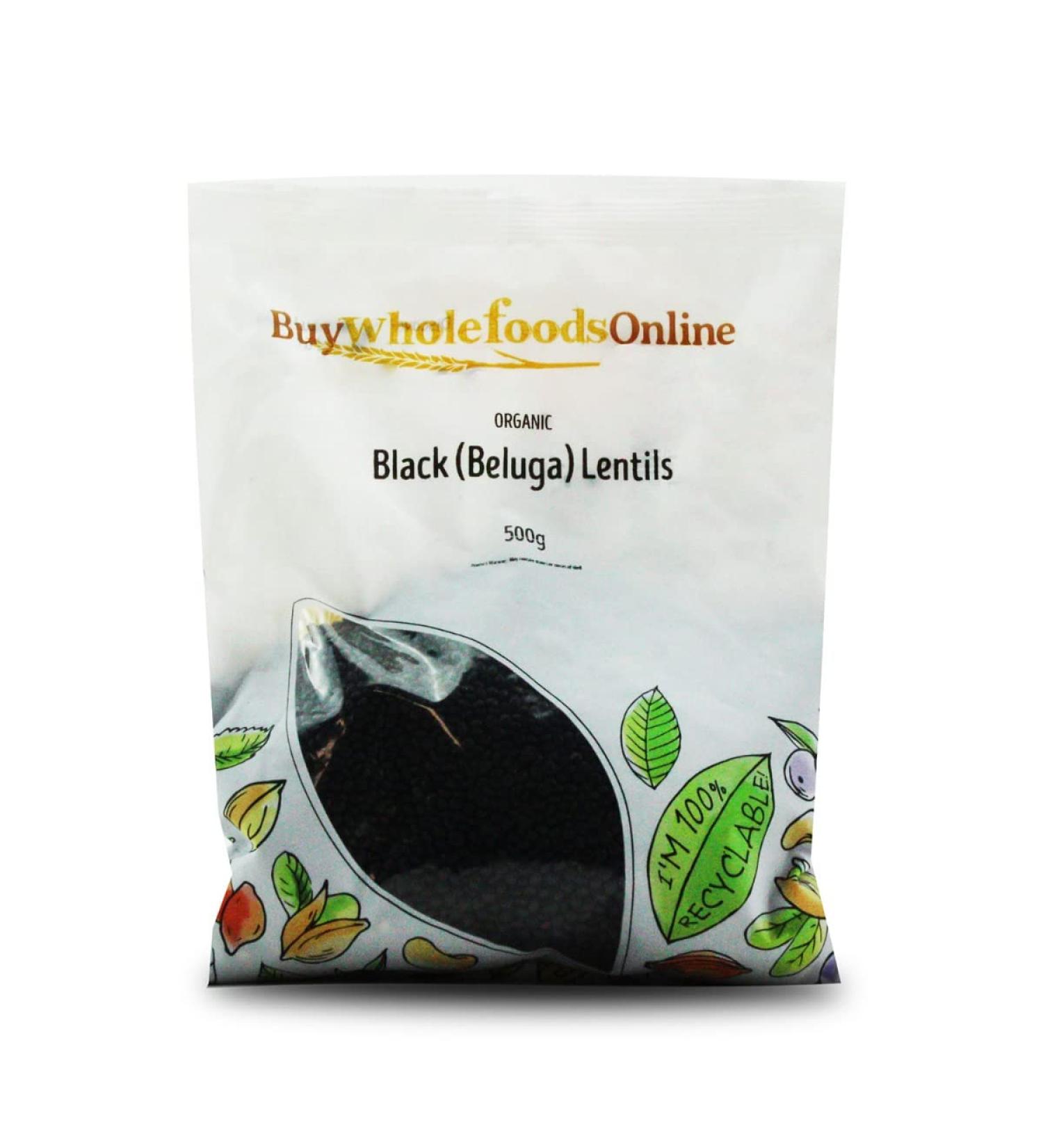 Organic Black (Beluga) Lentils 500g (BWFO)