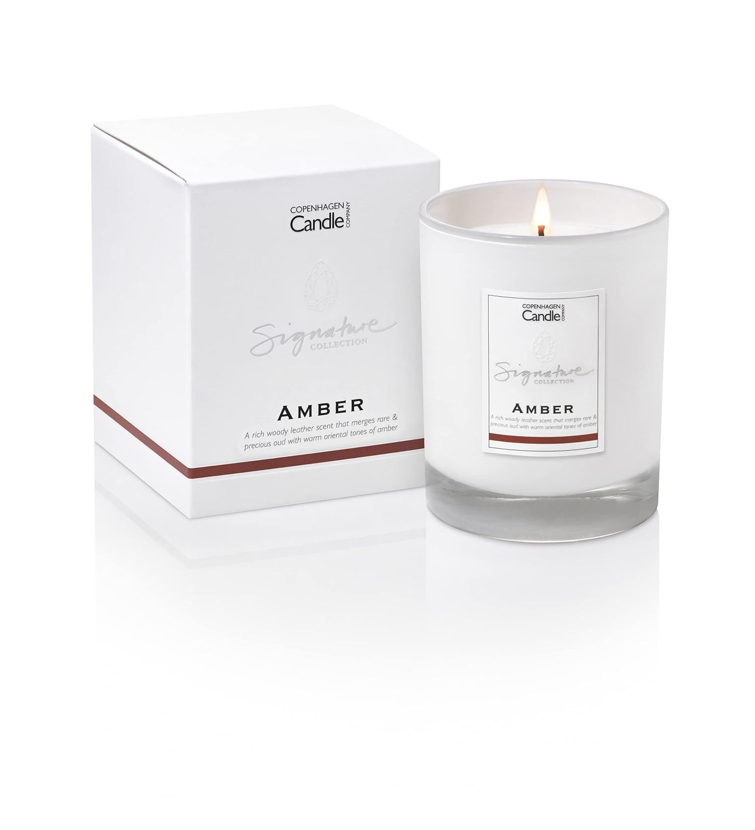 Luxury Scented Candle Gift for Women | Natural Wax Blend | 45 Hours Burn Time | Hotel Collection - Amber (7oz) | Copenhagen Company - Buy Online on SooperMarket.com