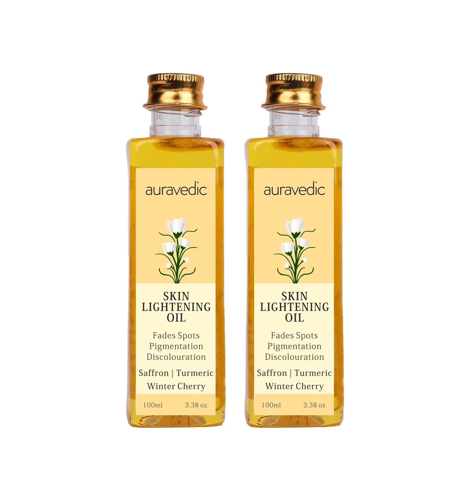 Auravedic Skin Lightening Oil - 100ml (Pack of 2) | Best International Shipping & Natural Glow - Buy Online on SooperMarket.com
