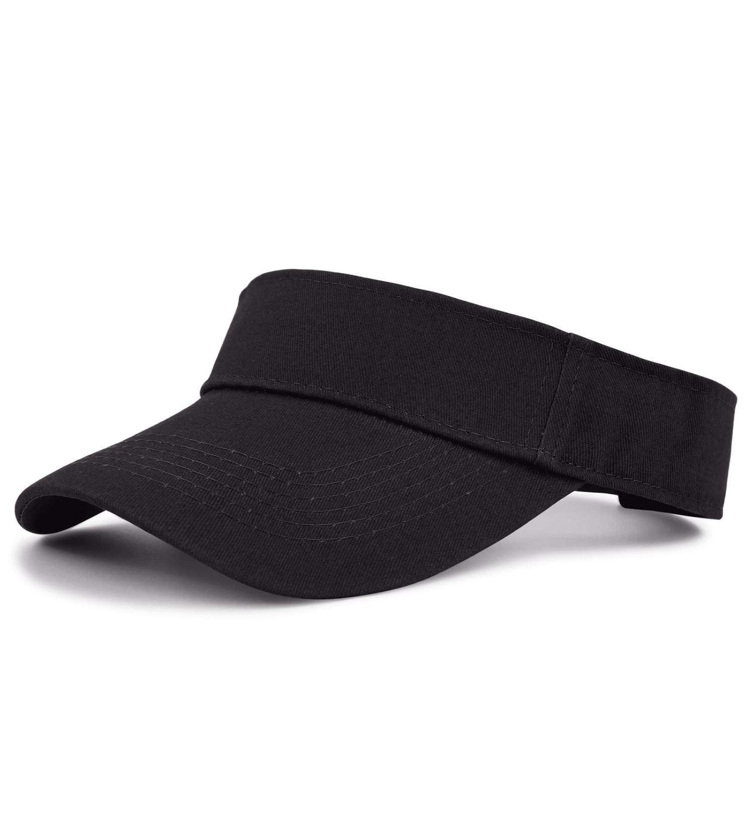 Zando Sun Visor Hat for Women Men - Adjustable Sport Outdoor Visor with UV Protection - Black - Buy Online on SooperMarket.com