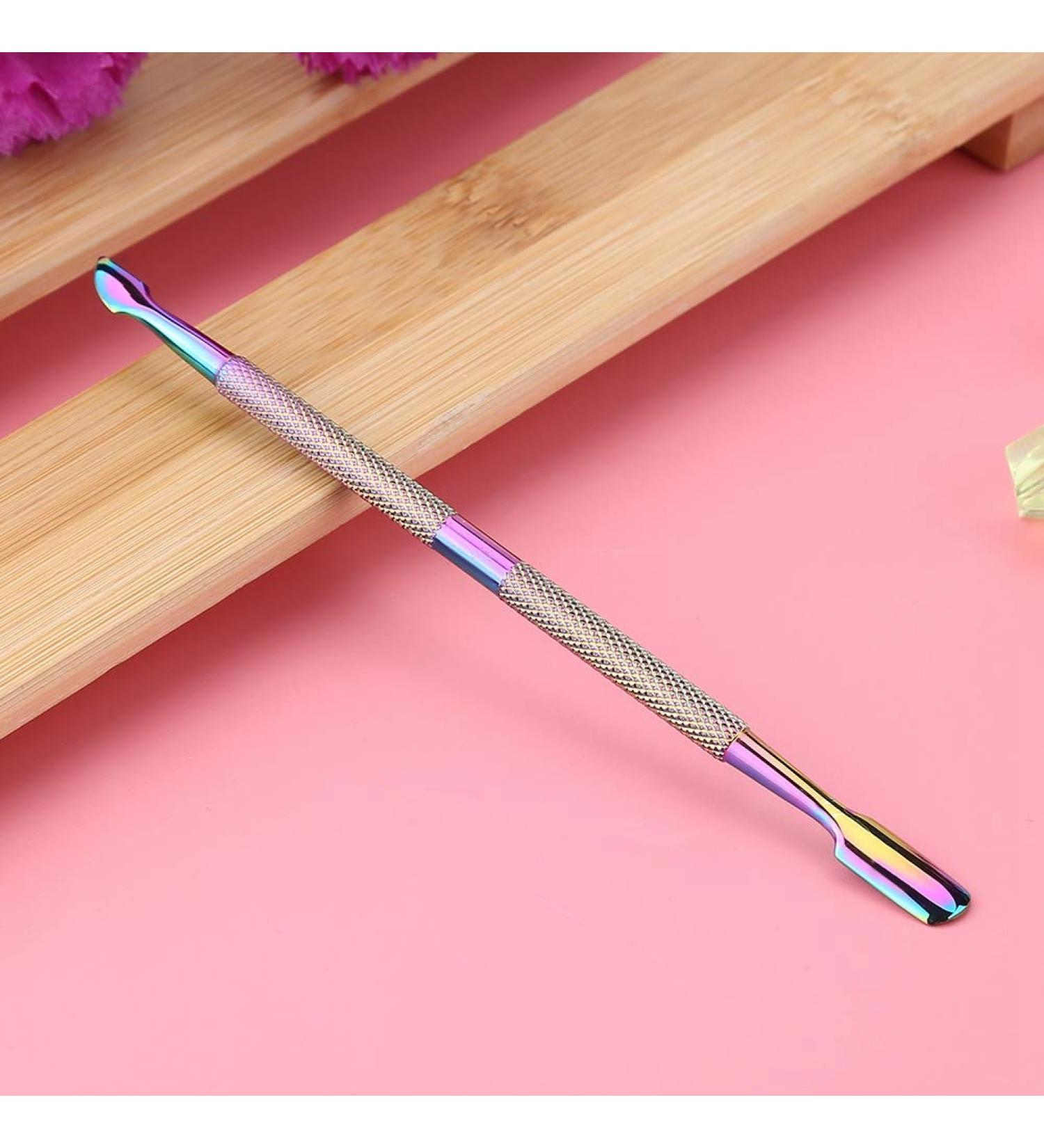 Cuticle Pusher Stainless Steel Nail Perfection Tool Dead Skin Removal Pedicure Nails Cleaner Nail Art Manicure Tool for Fingernails and Toenails (F505) - Buy Online on SooperMarket.com