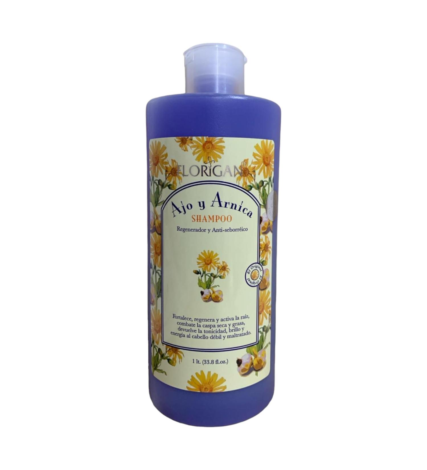 Buy Anti Dandruff & Regenerative Shampoo Ajo y rnica 1L - Florigan Purple | Fast International Shipping - Buy Online on SooperMarket.com