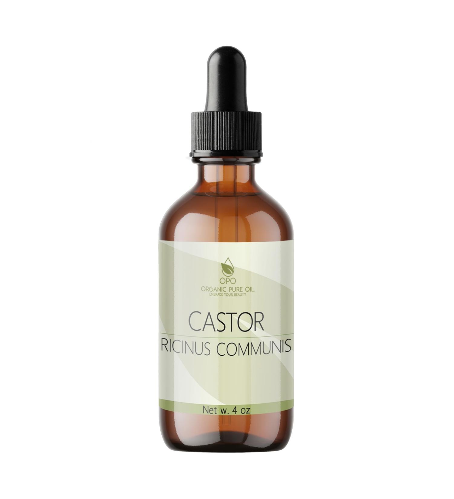 OPO Pure Castor Bean Oil - 100% Organic Cold Pressed Premium 4 OZ | Best for Hair Nails Eyelashes & Beard Care - Buy Online on SooperMarket.com
