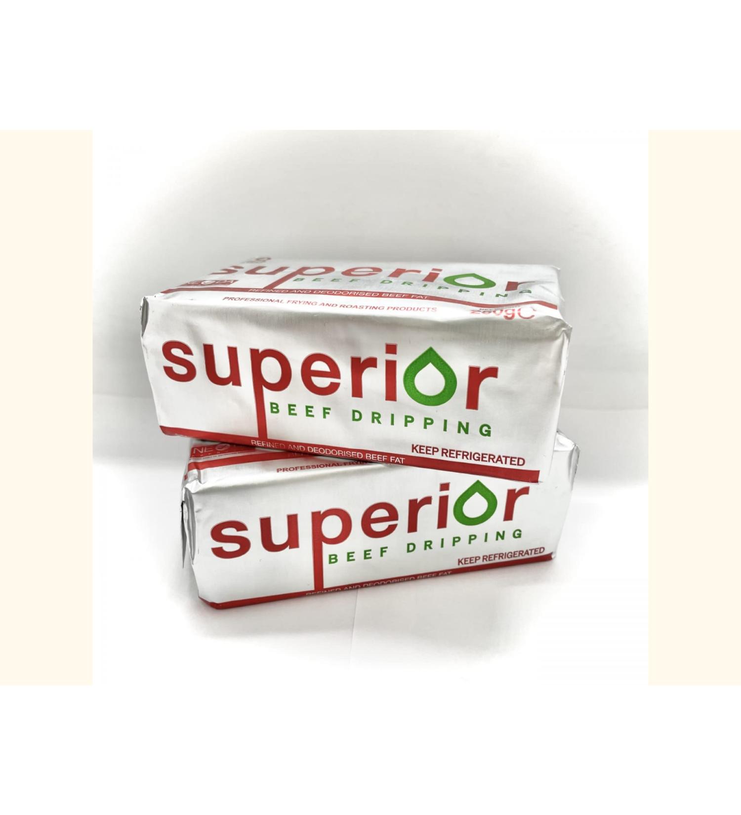 British Beef Dripping Block - 250g (Perfect for Roast Potatoes Yorkshire Puddings and Basting Meats) x 2
