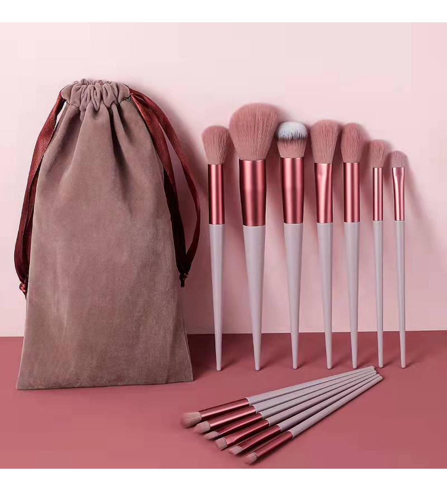 13-Piece Soft Makeup Brushes Set for Face & Eyes - Precision Cosmetics Tool Kit for Flawless Application (Brown) - International Shipping Available - Buy Online on SooperMarket.com