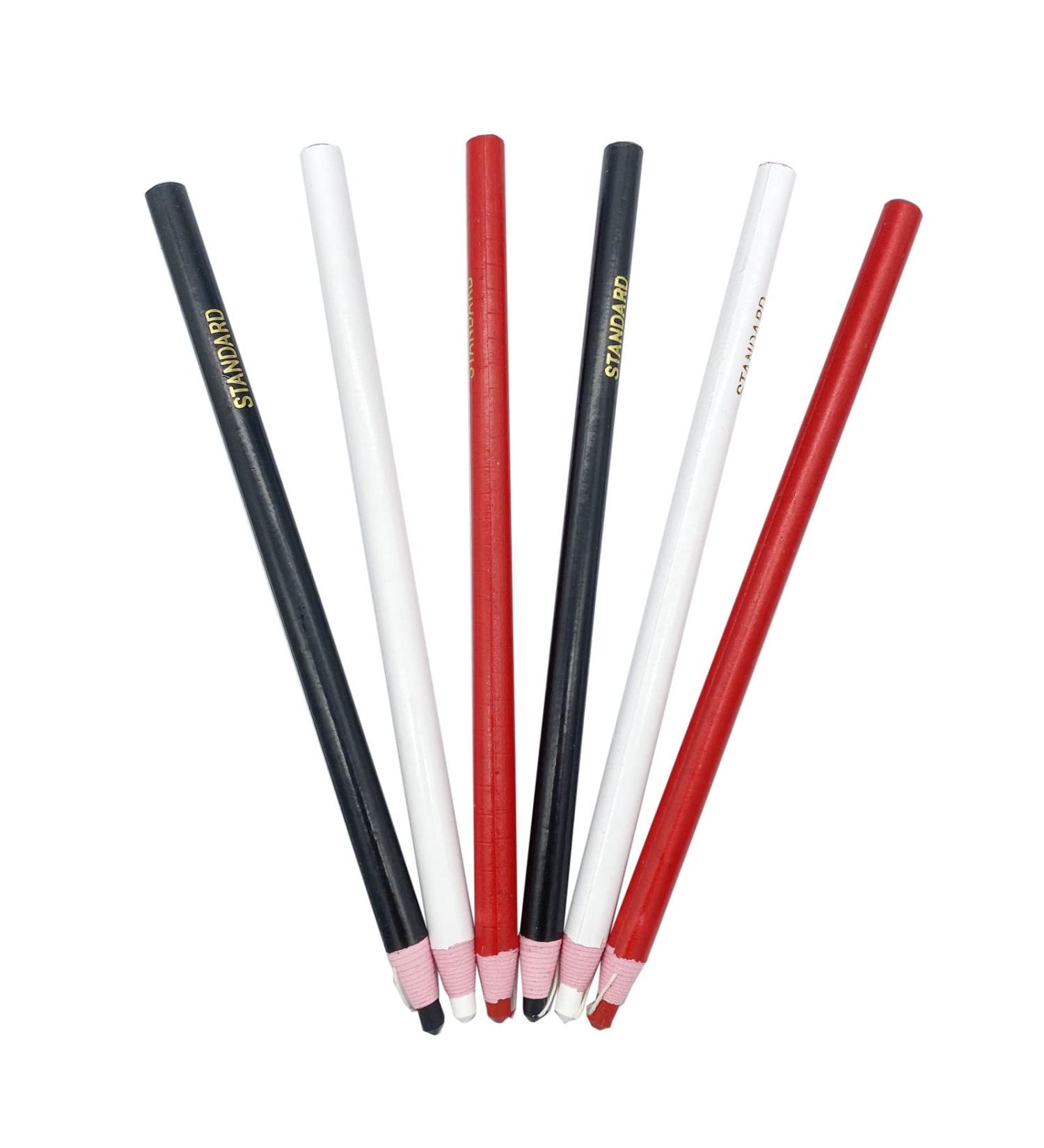 Yoliko Sewing Mark Pencil 6PCS - White/Black/Red - Invisible Erasable Fabric Pencils - For Leather Cut Marks - Student Drawing Tailor Marks - Buy Online on SooperMarket.com