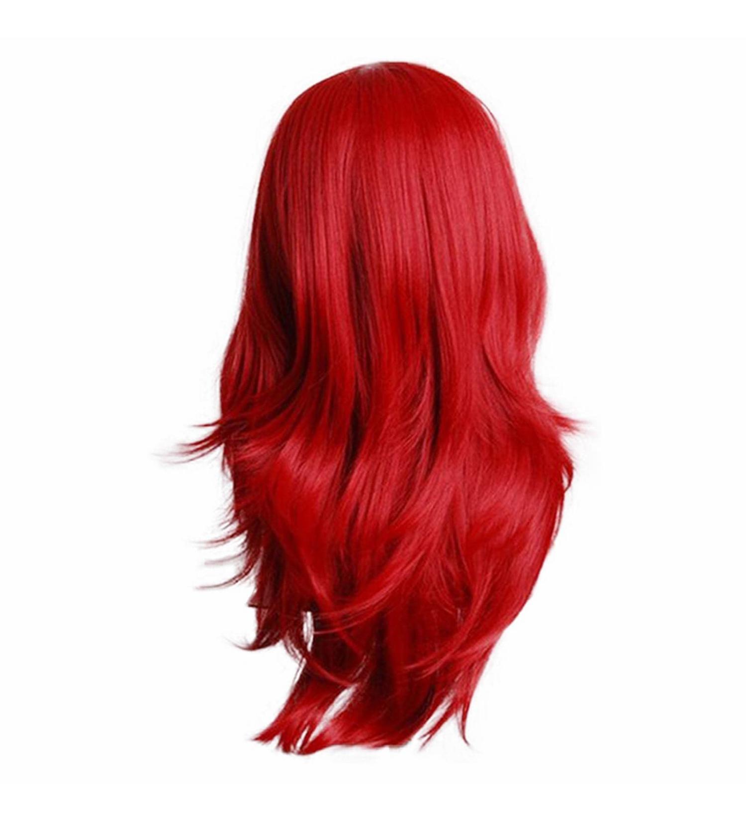 N Hot Hooded Hair Dryer Comic Wig Cosplay 70cm Color Long Curly Hair European Beauty Long Curly Hair Wig Multi Color Full Head Wig Human Lace Front Wig One Size Red - Buy Online on SooperMarket.com