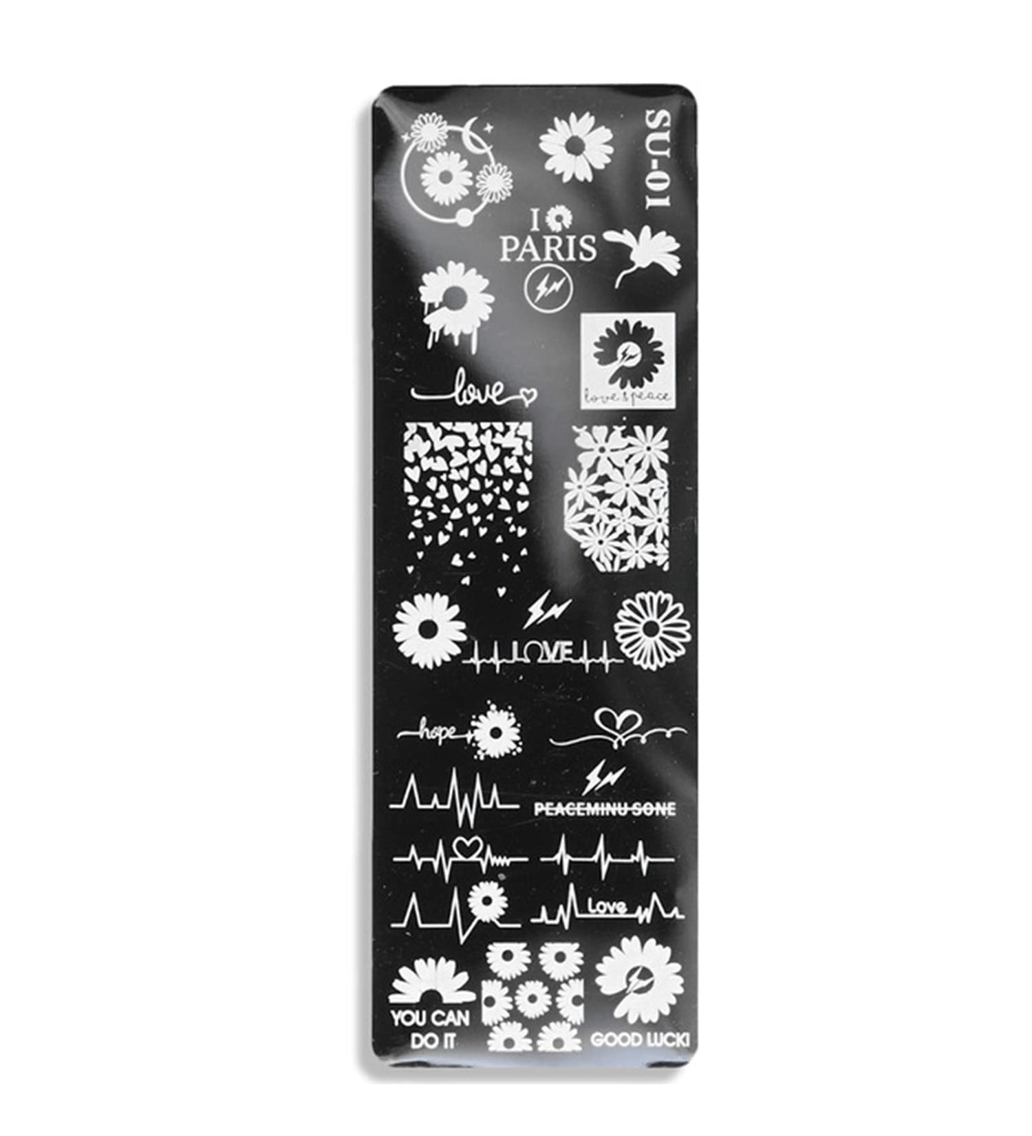 Sanwood Nail Stamps - Premium Stainless Steel Manicure Tool Set for Stunning Facial Pattern Nail Art - Perfect for Girls & Women - Buy Online on SooperMarket.com