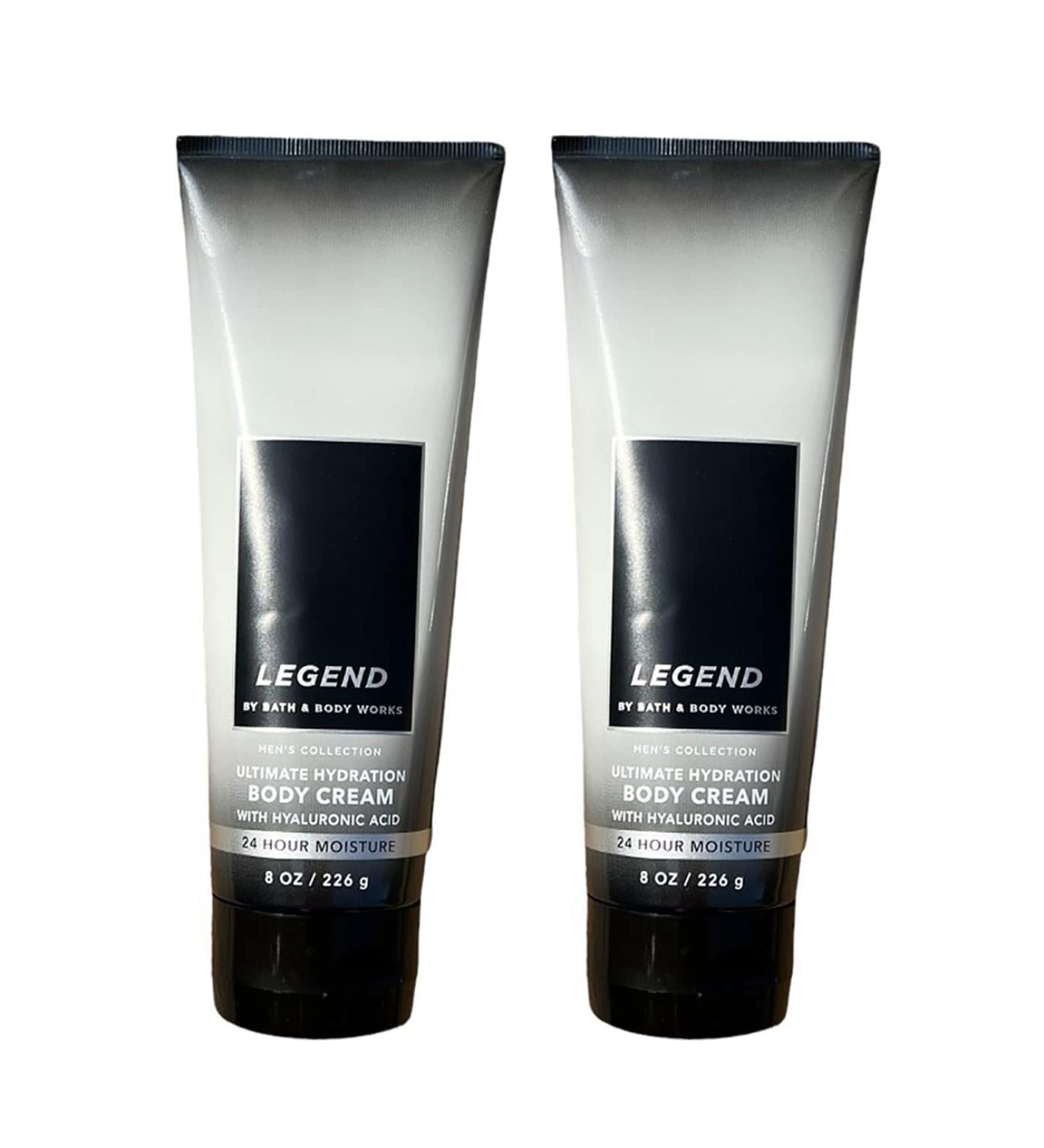 Bath and Body Works Legend Men's Collection Ultimate Hydration Ultra Shea Body Cream 8 Oz 2 Pack (Legend)
