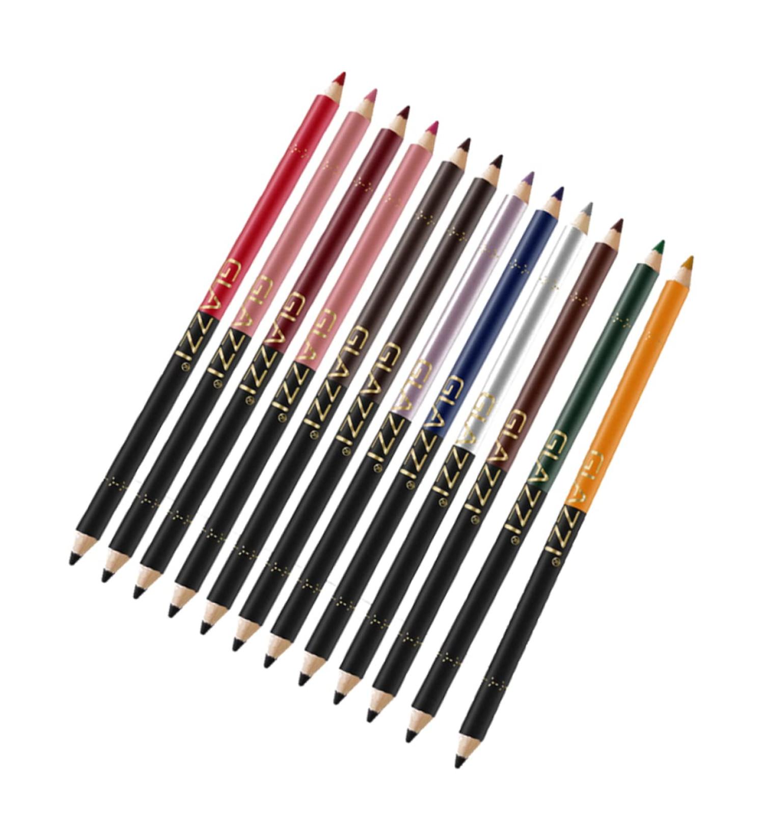 KALLORY 12pcs Lip Liner Eyeliner Waterproof Eye Liner Pencil Lipliner Pens Cosmetic Supplies Makeup Pen Lips - Buy Online on SooperMarket.com