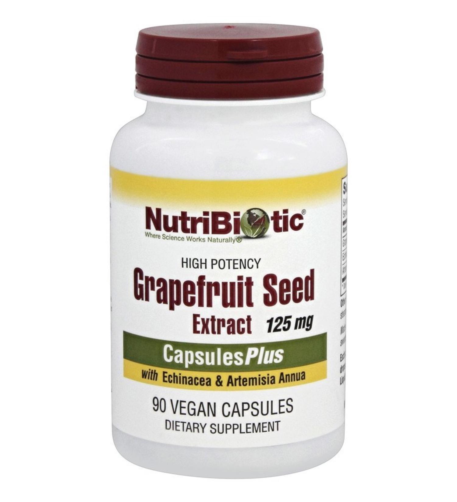 NutriBiotic Grapefruit Seed Extract & Echinacea - High Potency 125mg, 90 Vegan Capsules - Buy Online on SooperMarket.com