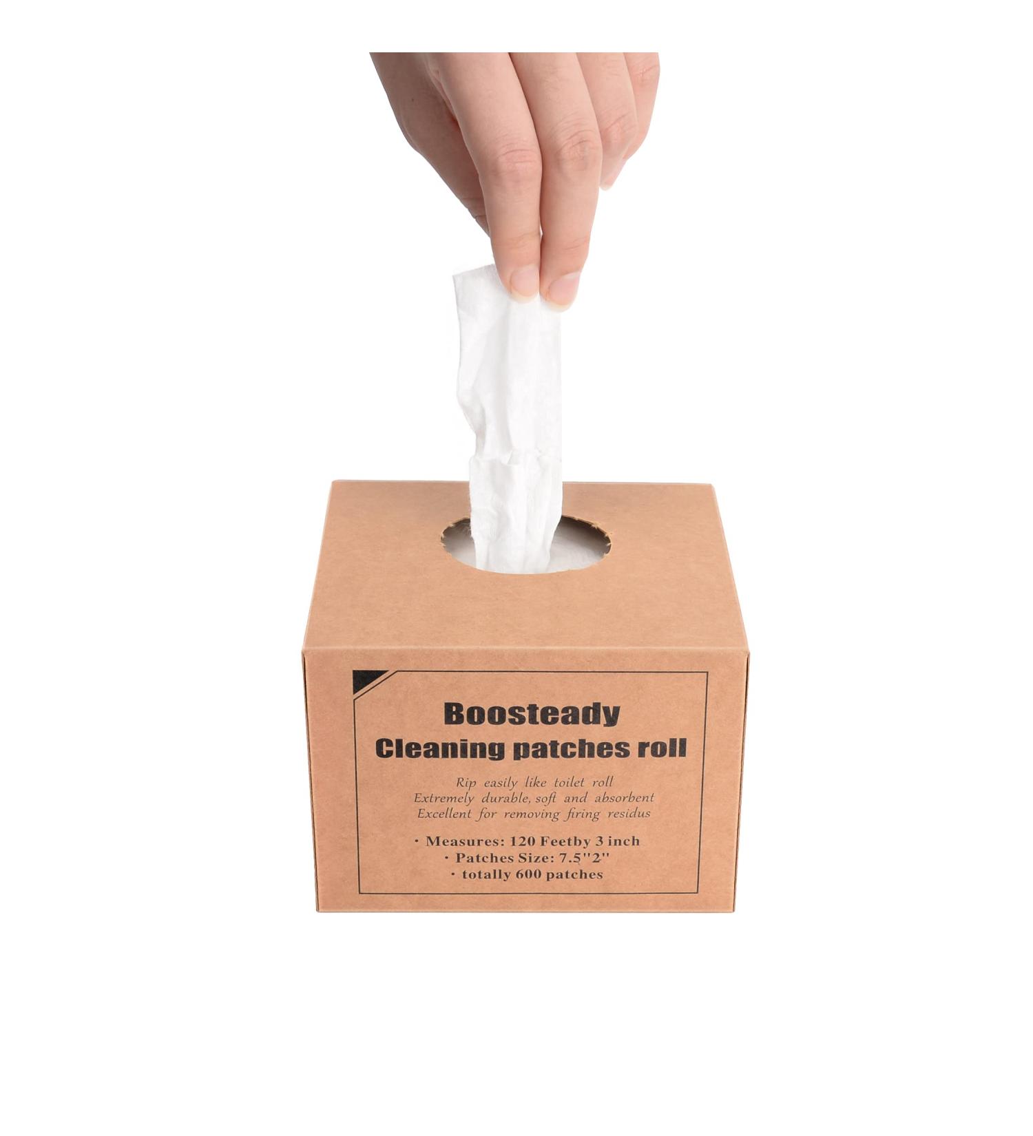 BOOSTEADY Professional Gun Cleaning Patches - Square Bulk Carton for Rifle, Handgun, Shotgun - Buy Online on SooperMarket.com