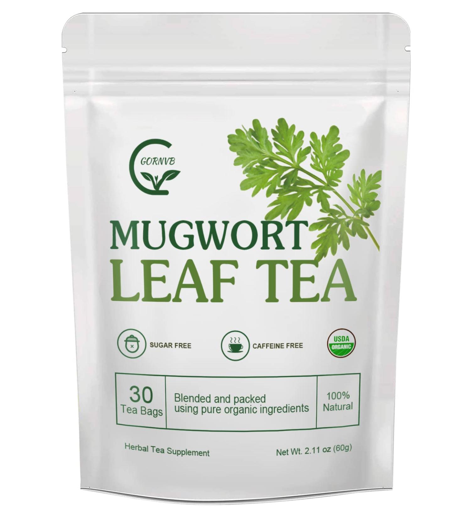 Organic Mugwort Tea Bags - Improve Sleep and Digestion - Caffeine Free - 30 Count - Buy Online on SooperMarket.com