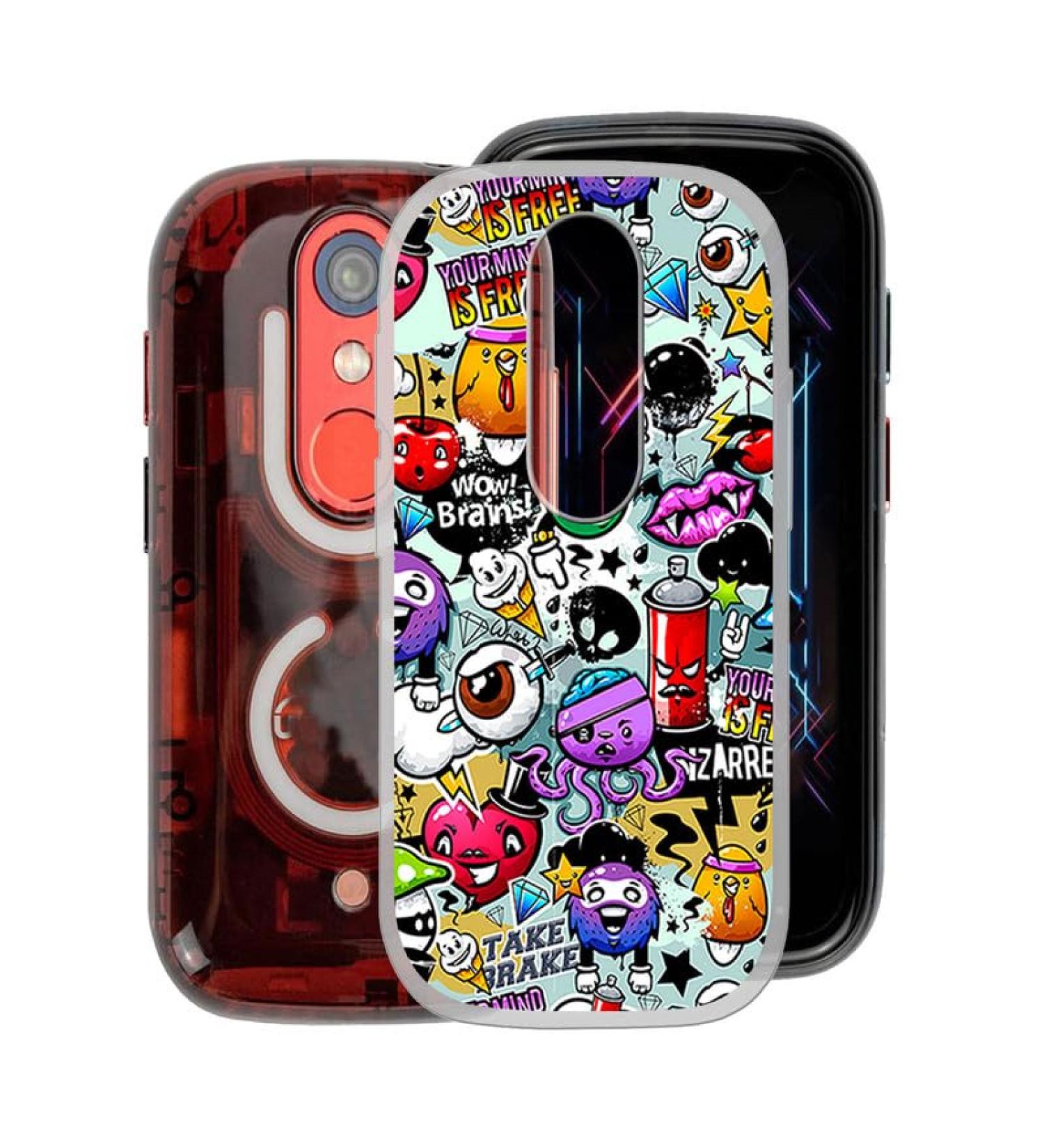 KJYFOANI Phone Case for Unihertz Jelly Star (3.00") Shockproof Bumper Soft Cover Shell Ultra-Slim Stylish X Anti-Yellowing Protection Case for Unihertz Jelly Star for Women/Girl - Graffiti - Buy Online on SooperMarket.com
