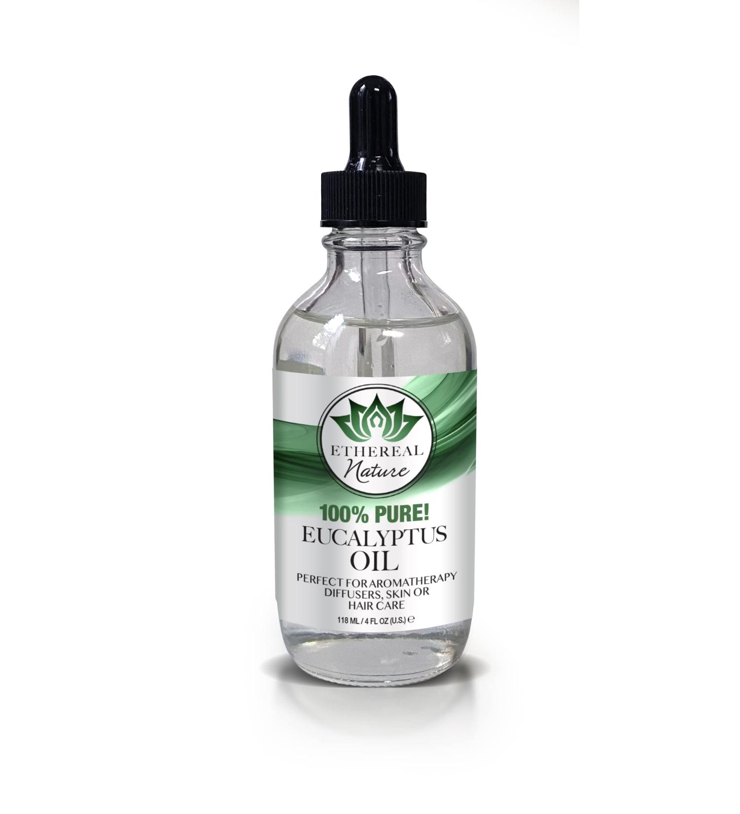 Ethereal Nature 100% Pure Eucalyptus Oil - Aromatherapy Skin & Hair Care - Beauty DIY - 4 FL OZ - Buy Online on SooperMarket.com