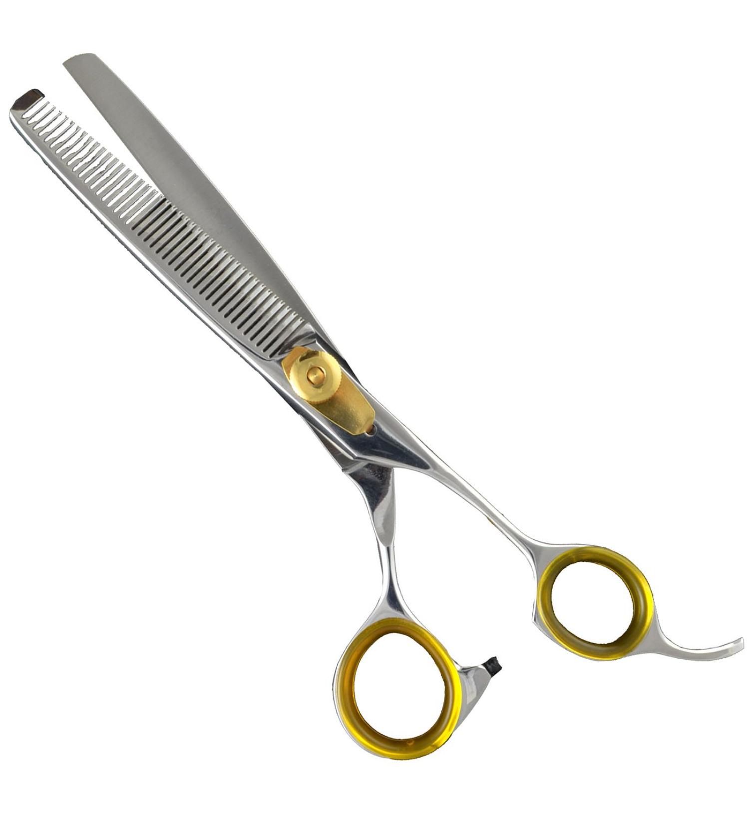 Sharf Gold Touch 6.5 42-Tooth Dog Thinning Shears | Japanese Stainless Steel Pet Grooming Shears - Buy Online on SooperMarket.com