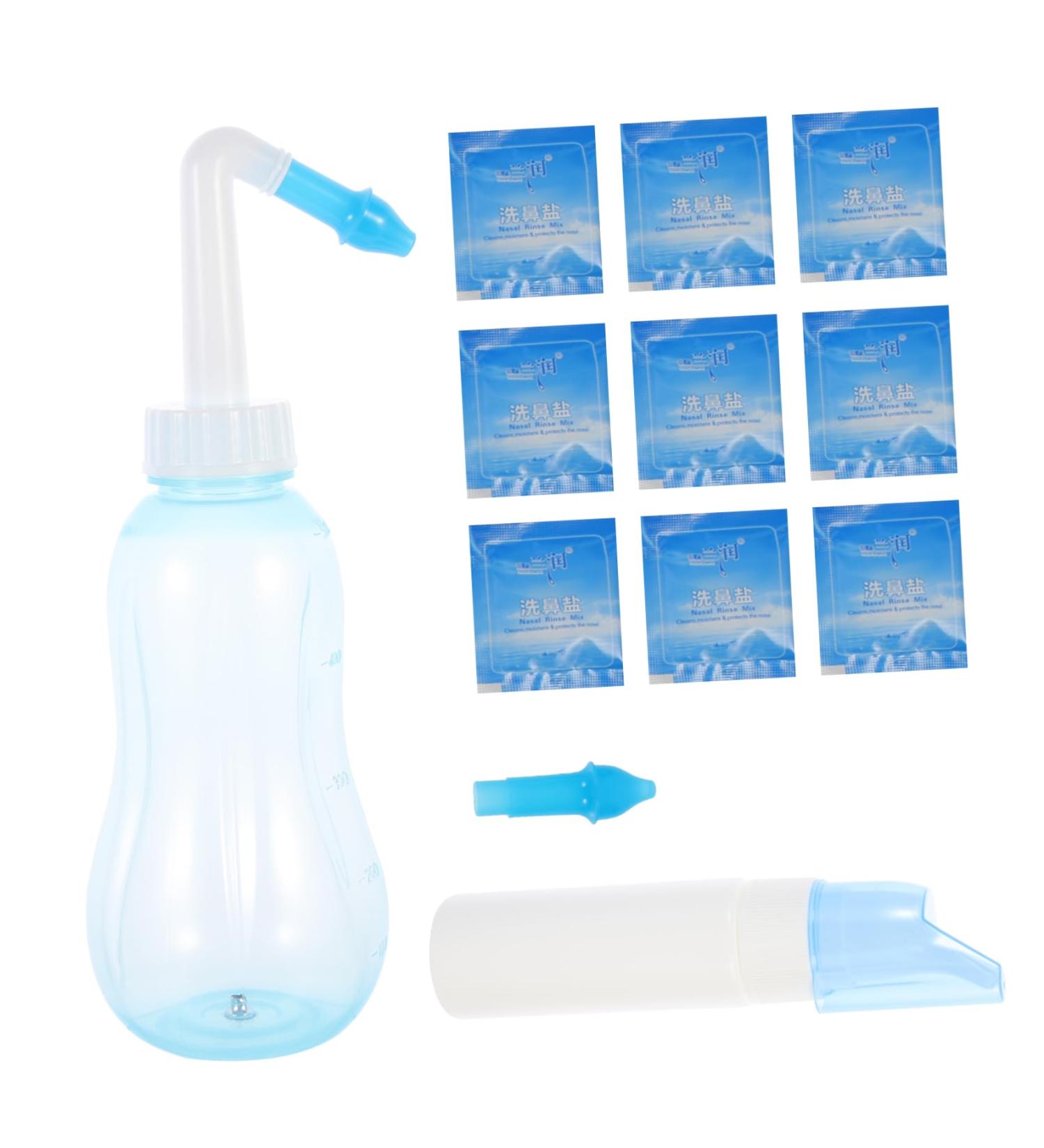 Nasal Cleaner for Adults - Portable Tea Kettle Plastic Cleaner Set for Sinus Rinse & Nose Flusher - Buy Online on SooperMarket.com
