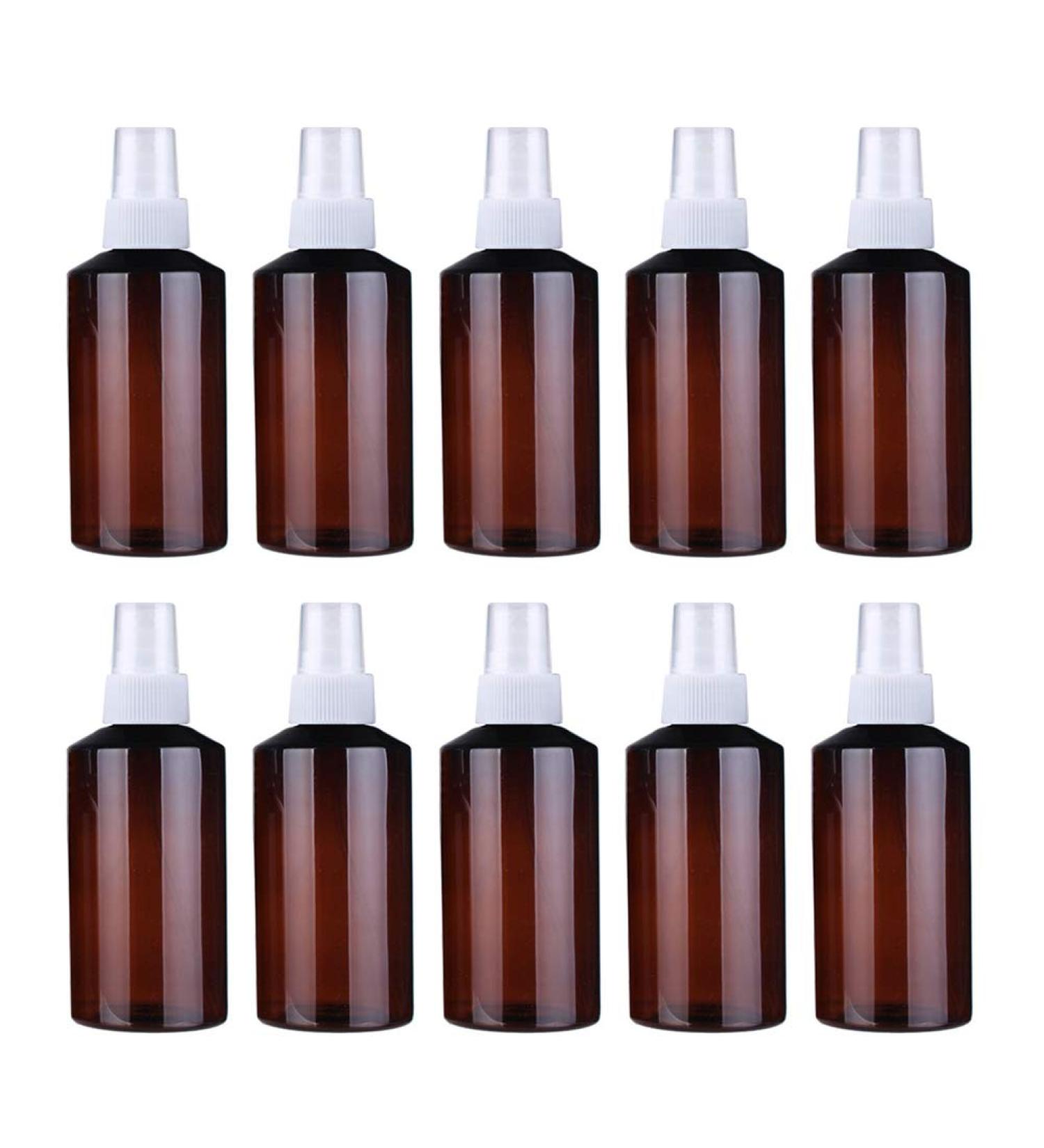 MorechiOce 200ml Empty Spray Bottles - 10 Pack Refillable Atomizers for Travel & Parties - Brown & White Plastic Perfume Sprayers - Buy Online on SooperMarket.com