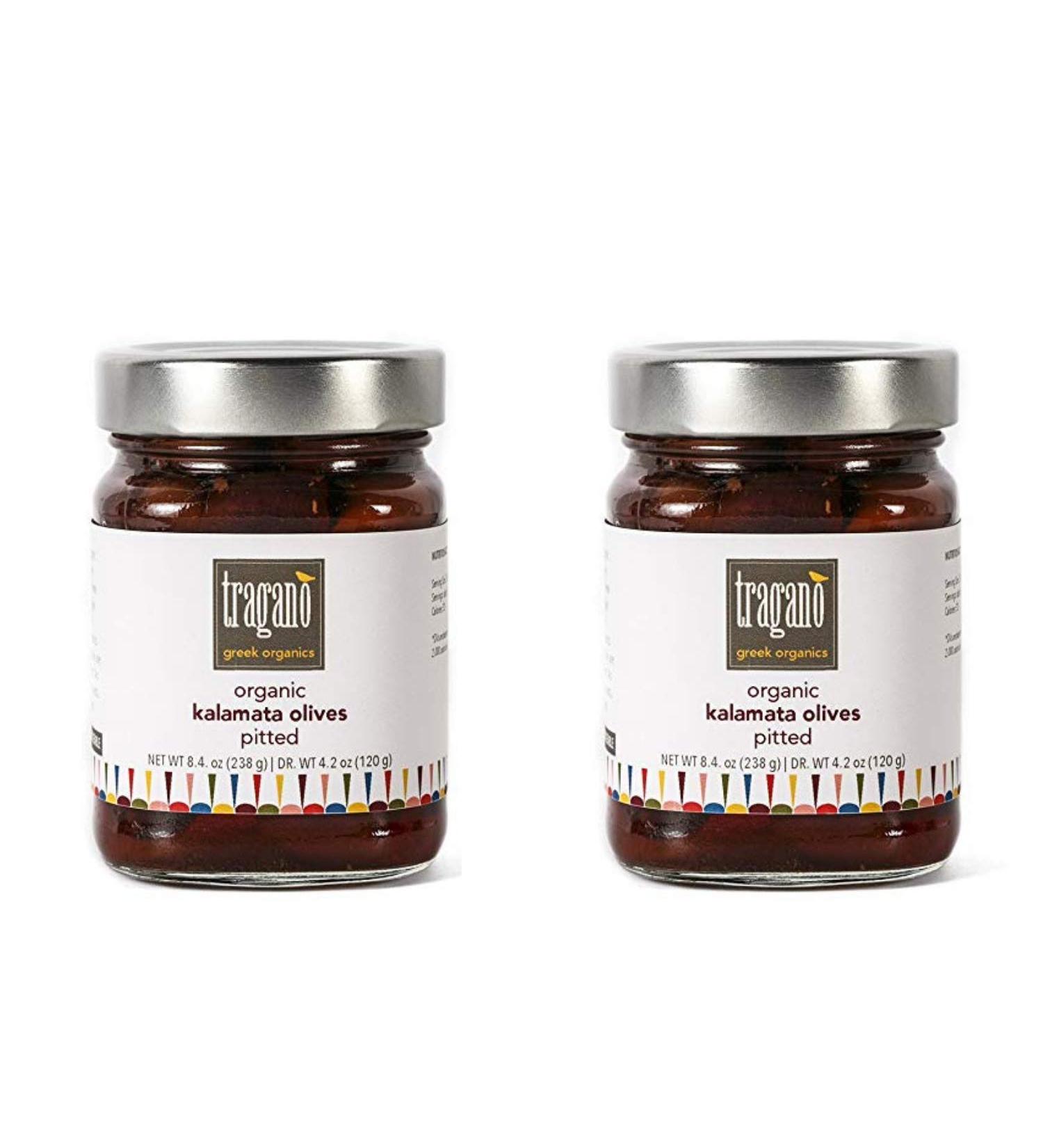 Tragano Greek Organics Pitted Kalamata Olives - 8 Ounce (2 Pack) - Buy Online on SooperMarket.com