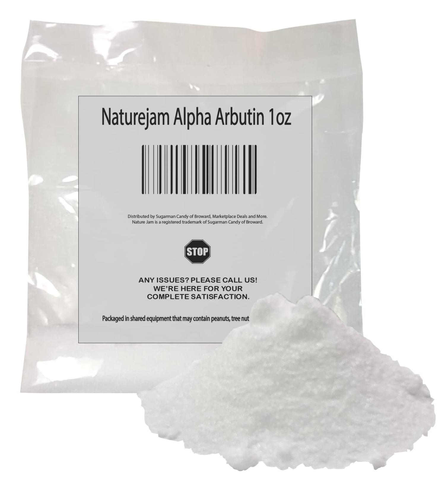 Naturejam Alpha Arbutin Powder 1oz - Pure Skin Whitener Dark Spot Corrector - Buy Online on SooperMarket.com