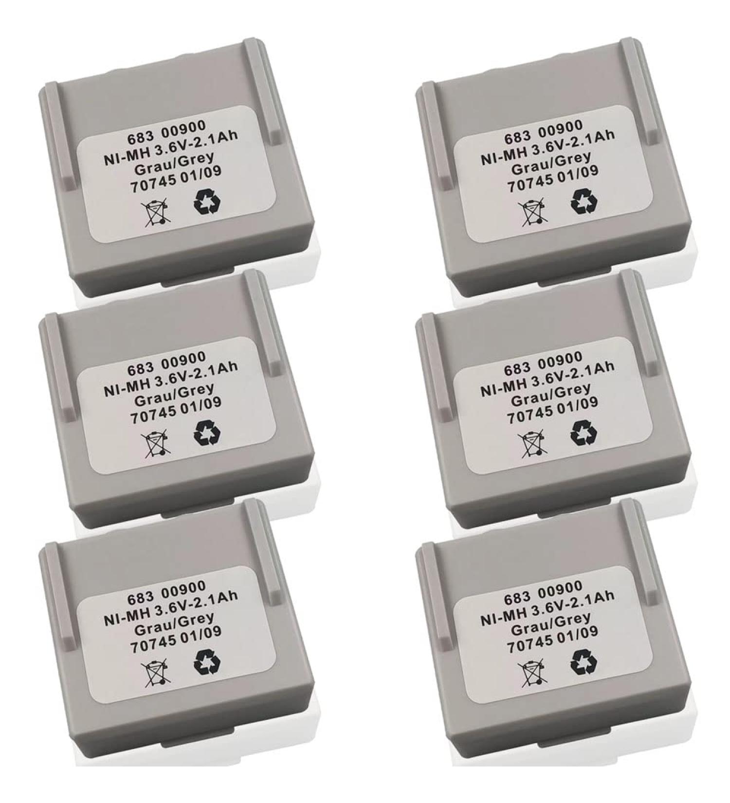 Pack of 6 Rechargeable 3.6V Ni-MH Batteries 2100mAh for Crane Remote Control - International Shipping Available - Buy Online on SooperMarket.com