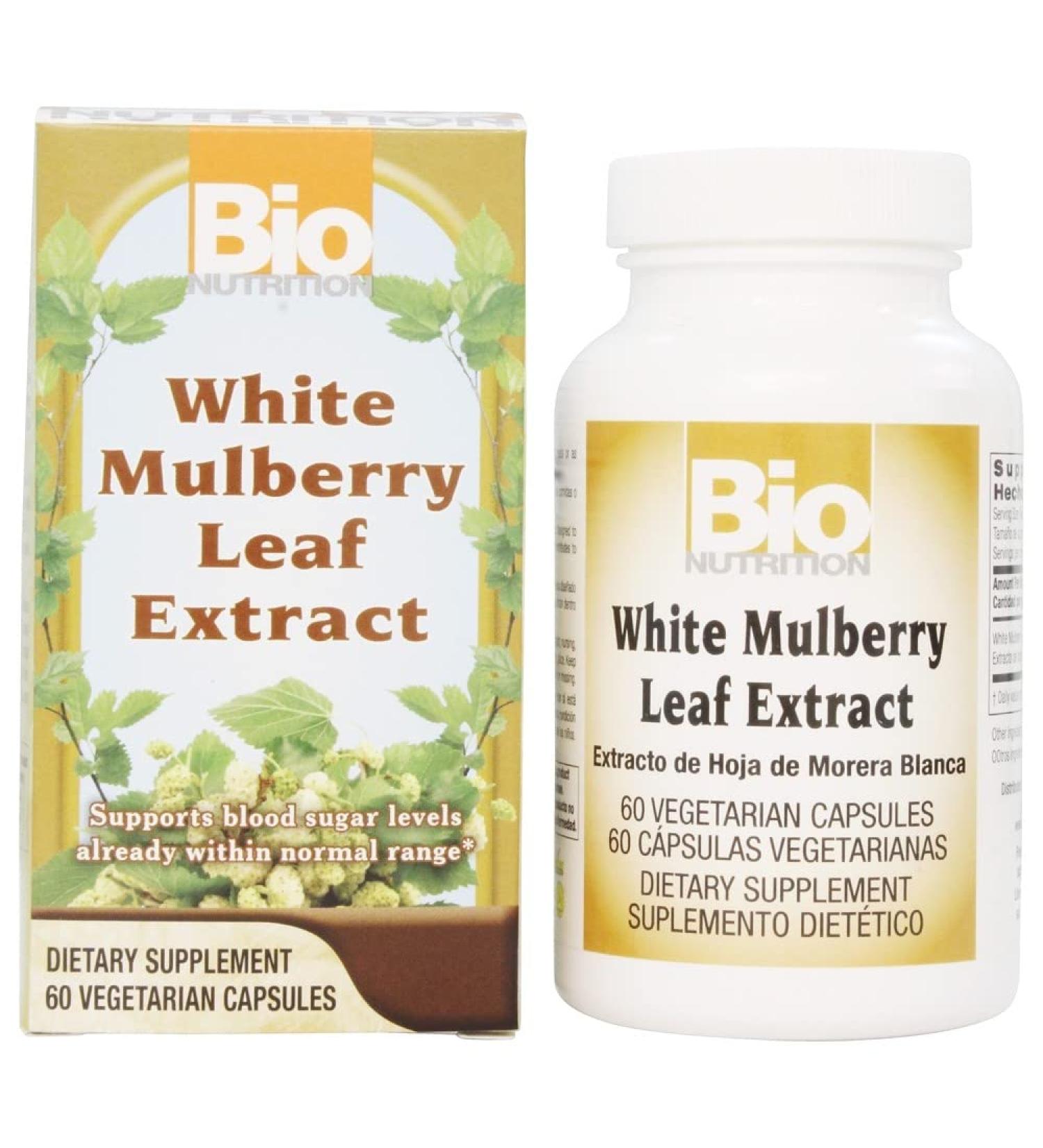 Bio Nutrition Inc White Mulberry Leaf Extract - 1000 mg - 60 Veg Capsules - Buy Online on SooperMarket.com