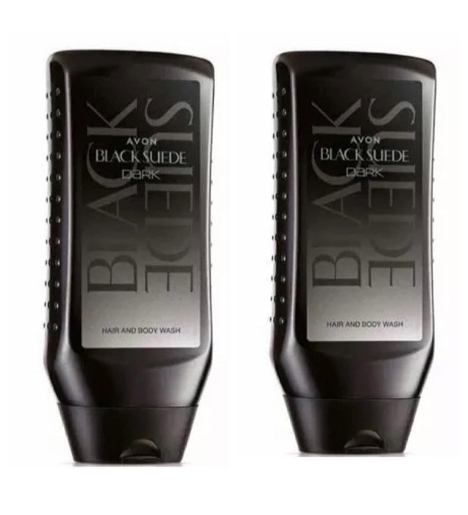 2x Avon Black Suede Men's Hair and Body Wash-250ml(500ml)
