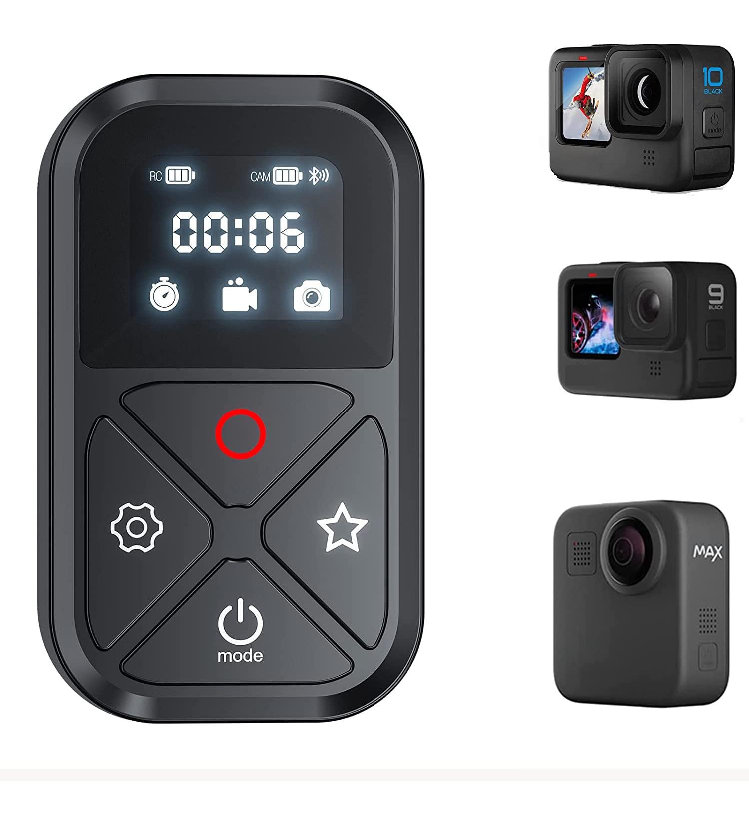 TELESIN Smart Remote Control for GoPro 11/10/9/8 Action Cameras | LCD Indicator, Magnet Charger, Hand Strap | 50-80m Range | Action Camera Accessories - Buy Online on SooperMarket.com