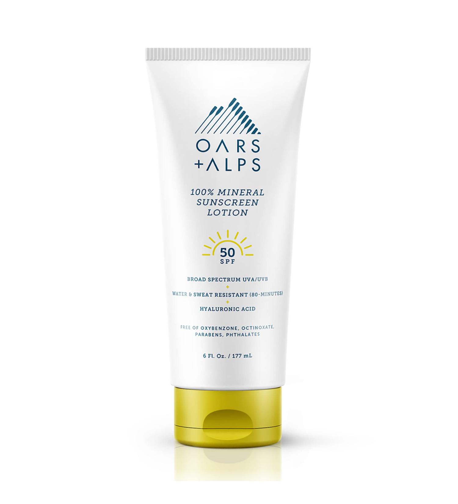 Oars + Alps 100% Mineral SPF 50 Body Lotion - Natural Sun Protection - Buy Online on SooperMarket.com