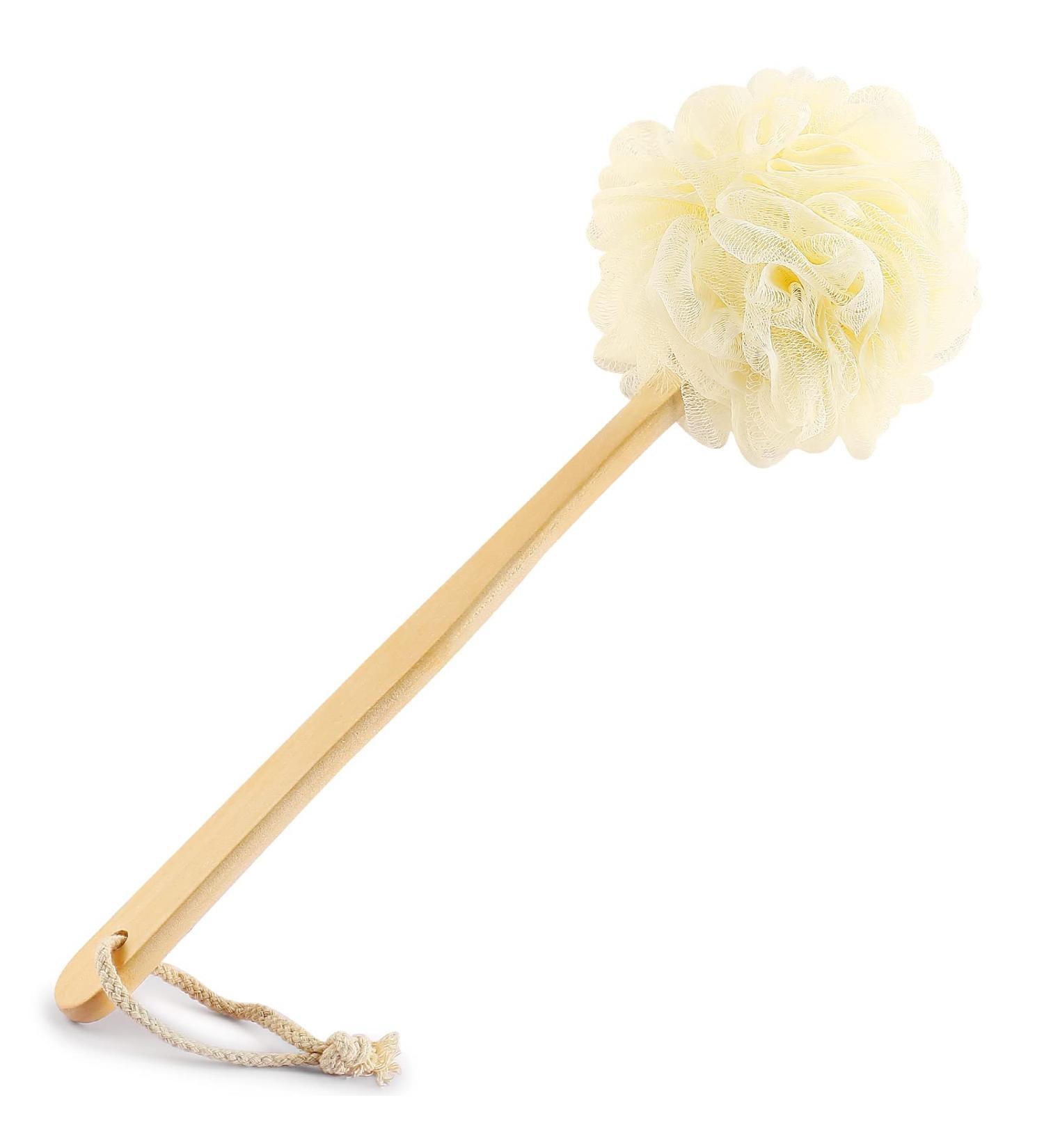 Exfoliating Loofah on a Stick Back Scrubber for Shower Long Handle Shower Sponge for Men and Women - Buy Online on SooperMarket.com