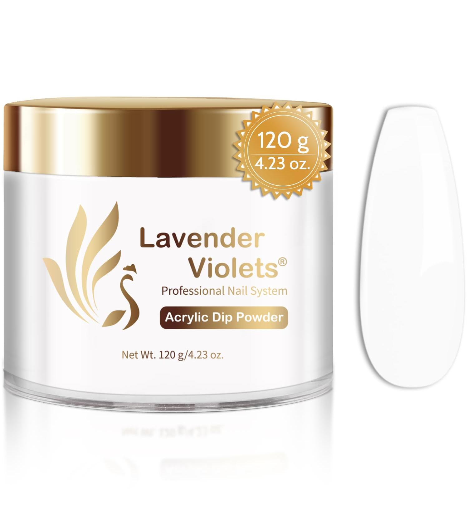 Lavender Violets 120g White Acrylic Powder for Nail Extension | Professional Polymer Application for Manicure | Large Capacity 2in1 Acrylic Powder - L002 - Buy Online on SooperMarket.com