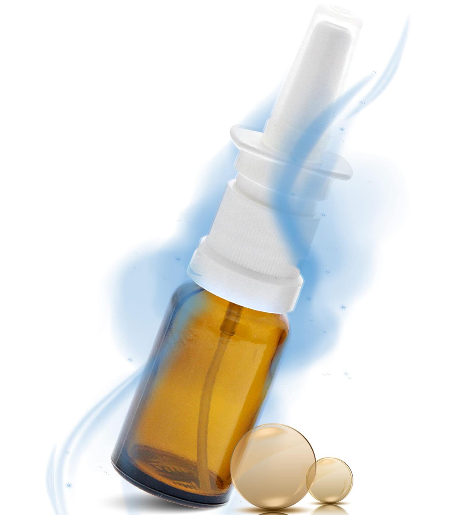 Buy Empty Brown Nasal Spray Bottles 10ml with Fingertipper - Cosmetex Nasal Engraving Vaporizer - Pack of 3 | International Shipping Available - Buy Online on SooperMarket.com