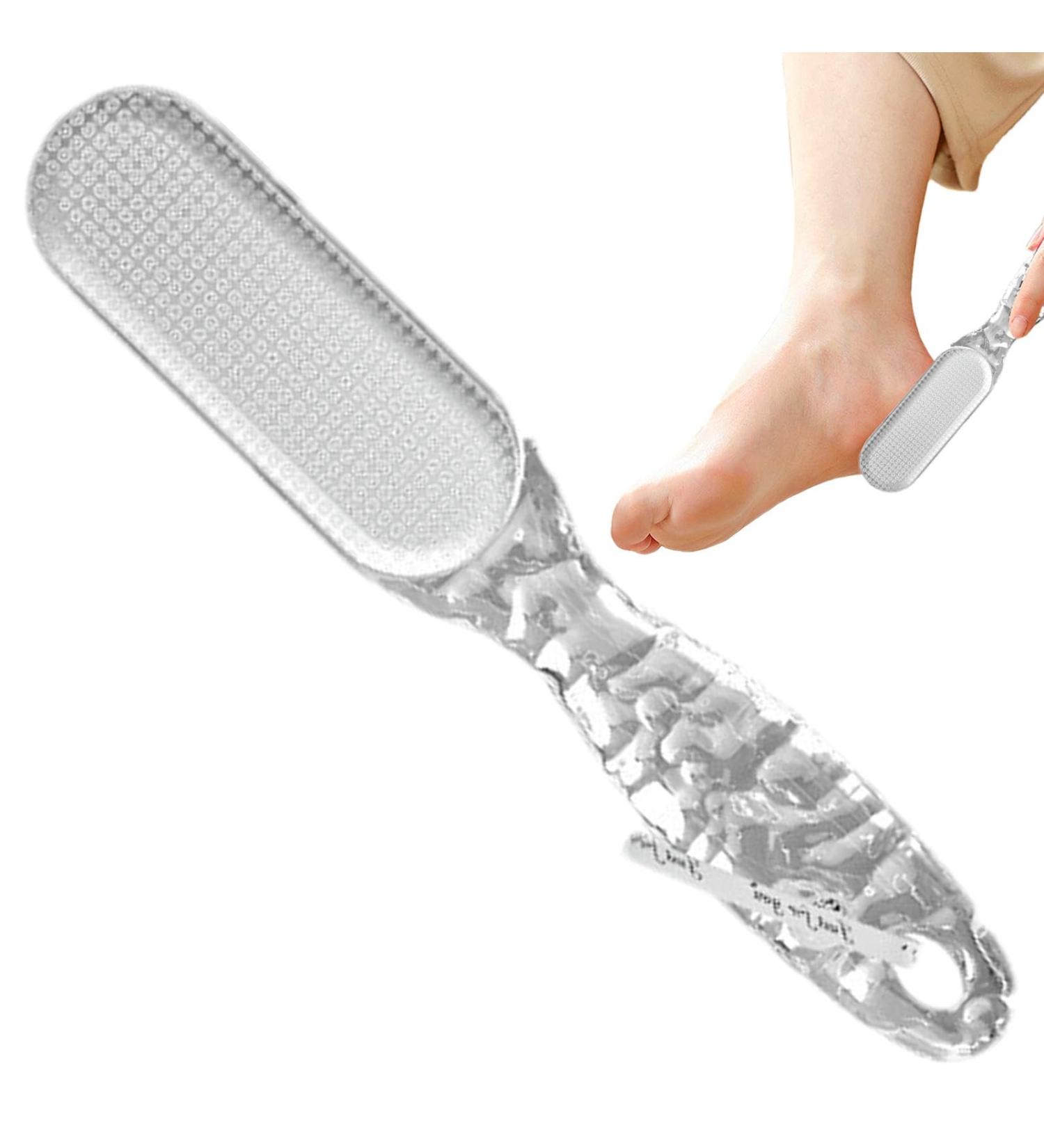 Dranng Foot Scrubber - 2-in-1 Foot Scraper Dead Skin Remover Professional Pedicure Tools Foot Scraper Reduces Calluses and Corns for Feet Hands Body Care Transparent - Buy Online on SooperMarket.com