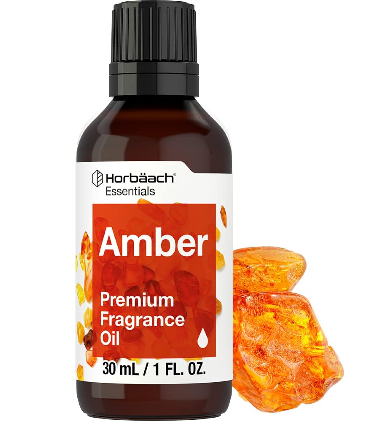 Horbaach Premium Grade Amber Fragrance Oil - 1 fl oz (30ml) - for Diffusers, Candle Making, Soap Making, DIY Projects & More - Buy Online on SooperMarket.com