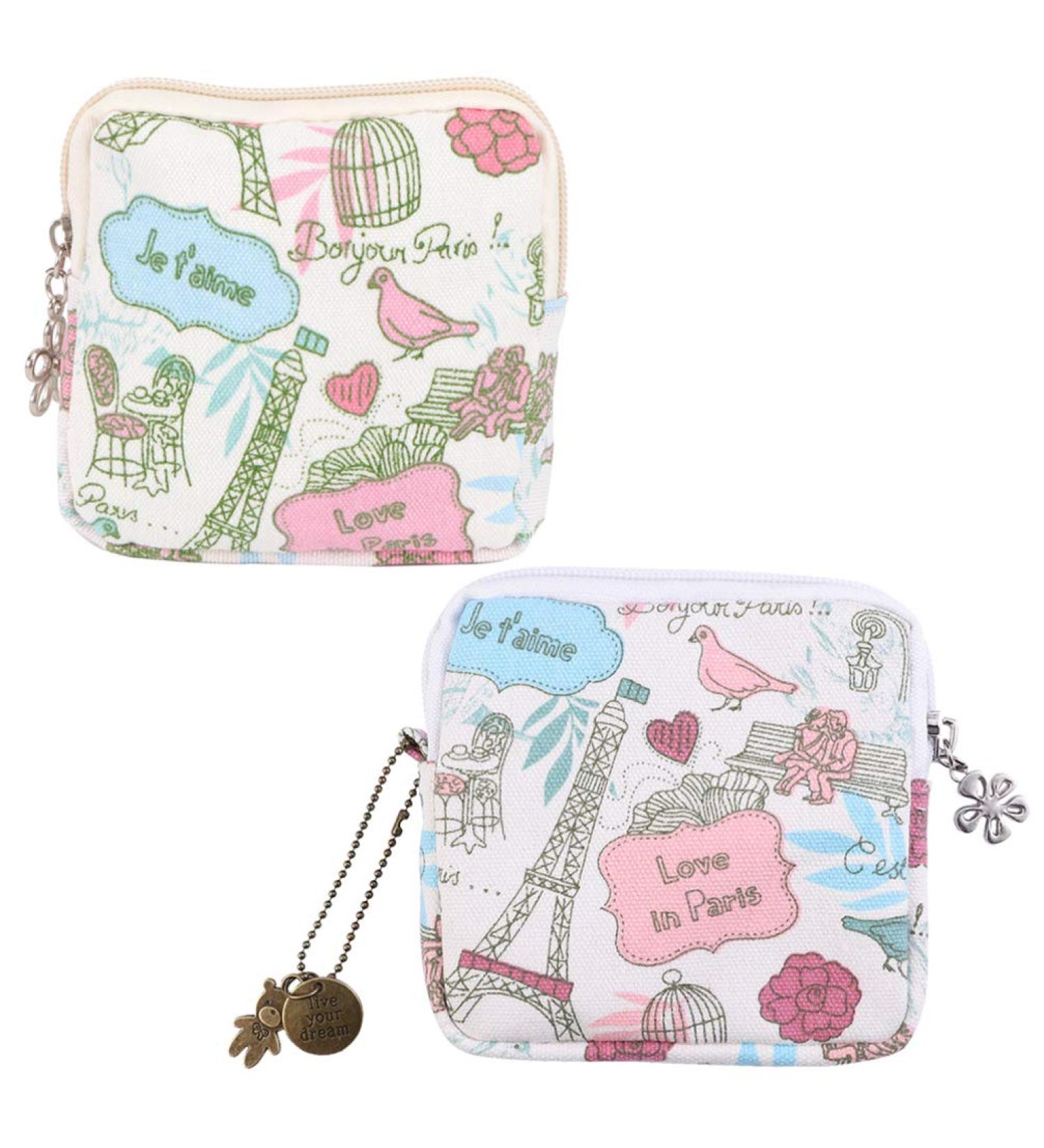 EXCEART 2pcs Sanitary Napkin Storage Bag - Zippered Nursing Pad & Tampon Organizer Pouch for Girls & Women - Buy Online on SooperMarket.com