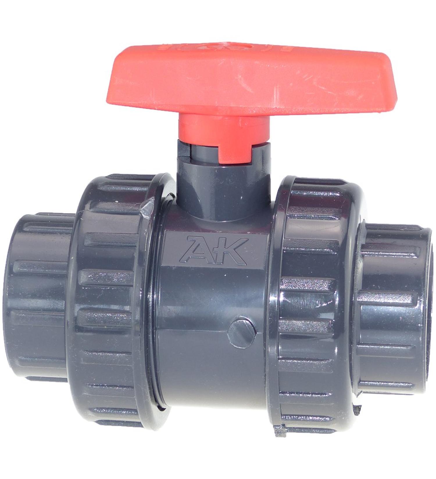AK PVC Kugelhahn 2-Way Glue Sleeve 40mm | Premium Quality International Shipping - Buy Online on SooperMarket.com