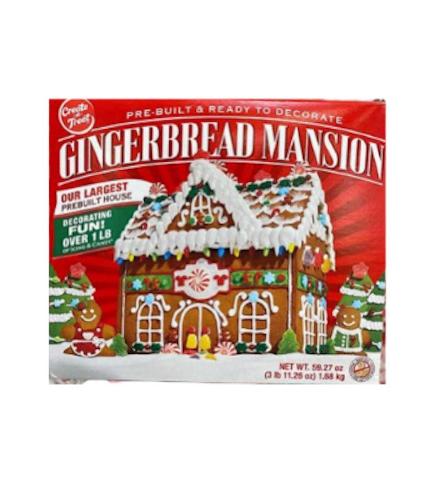 3lb Pre-Built Gingerbread Mansion Holiday House Kit - Ready to Decorate - Buy Online on SooperMarket.com