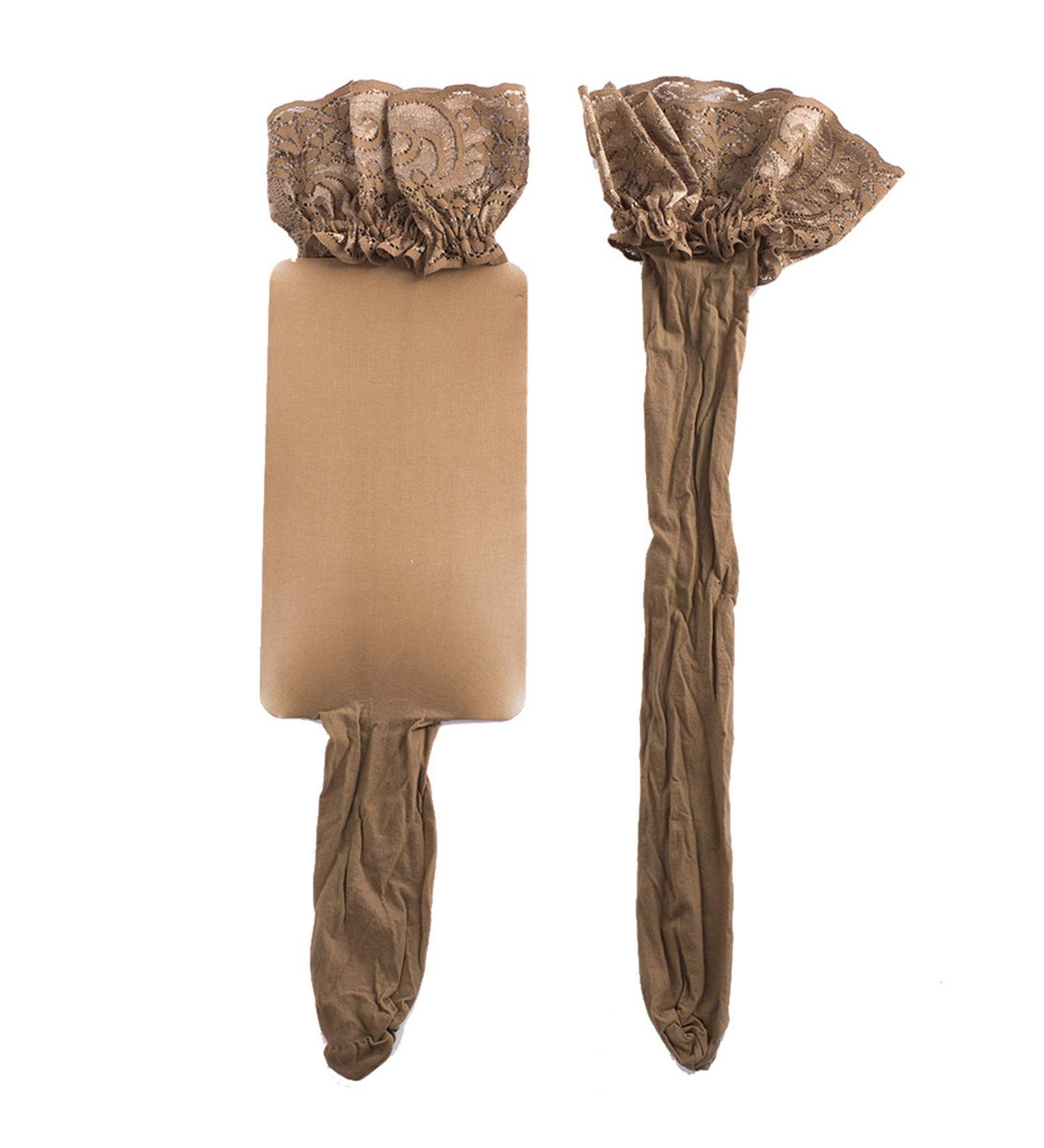 Shop Jier Women's Transparent Large Size Lace Pantyhose & Tights - Holy Net Stockings in Coffee - Buy Online on SooperMarket.com