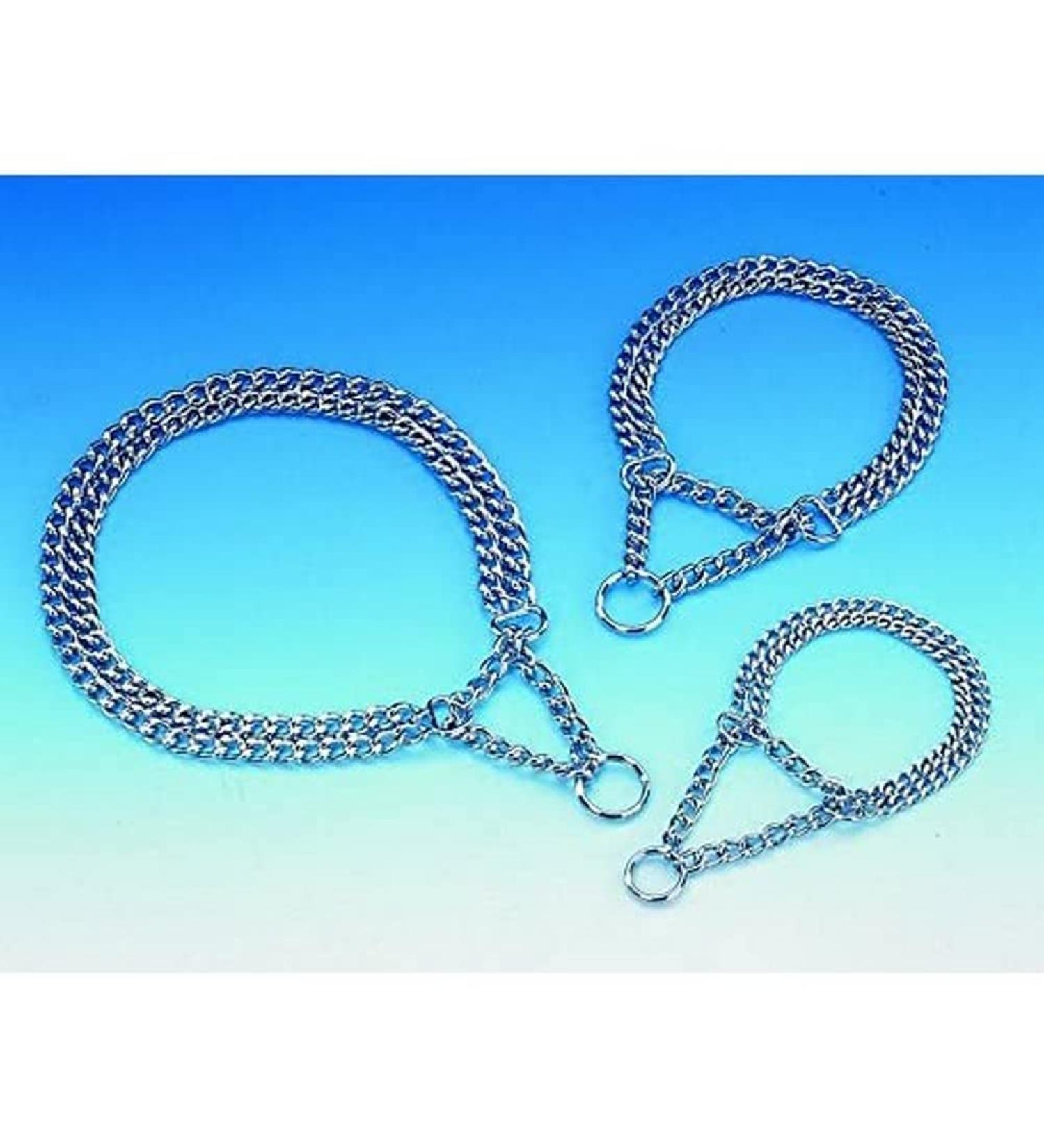Nobby chain choker two-row chrome L: 60 cm 3.0 mm 1 piece length 60 cm