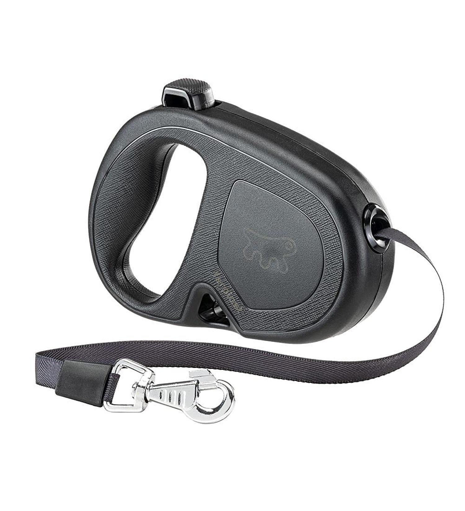 Ferplast Flippy One Dog Leash - 5m Roller Leash for Medium Dogs up to 25kg - Adjustable Locking Black - Buy Online on SooperMarket.com