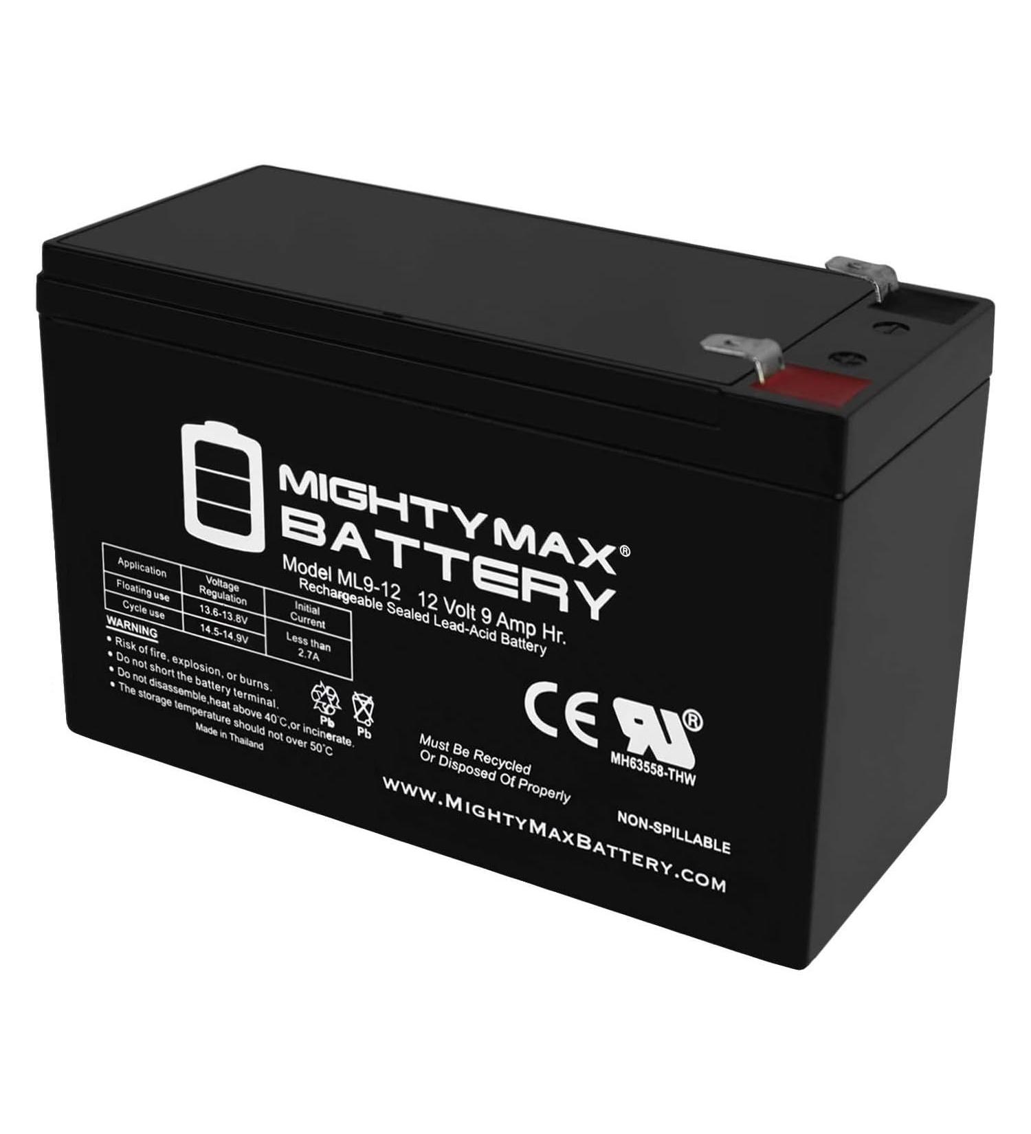 Mighty Max Battery 12V 9Ah SLA - Replacement for Lowrance Universal Portable Fishfinder | International Shipping Available - Buy Online on SooperMarket.com