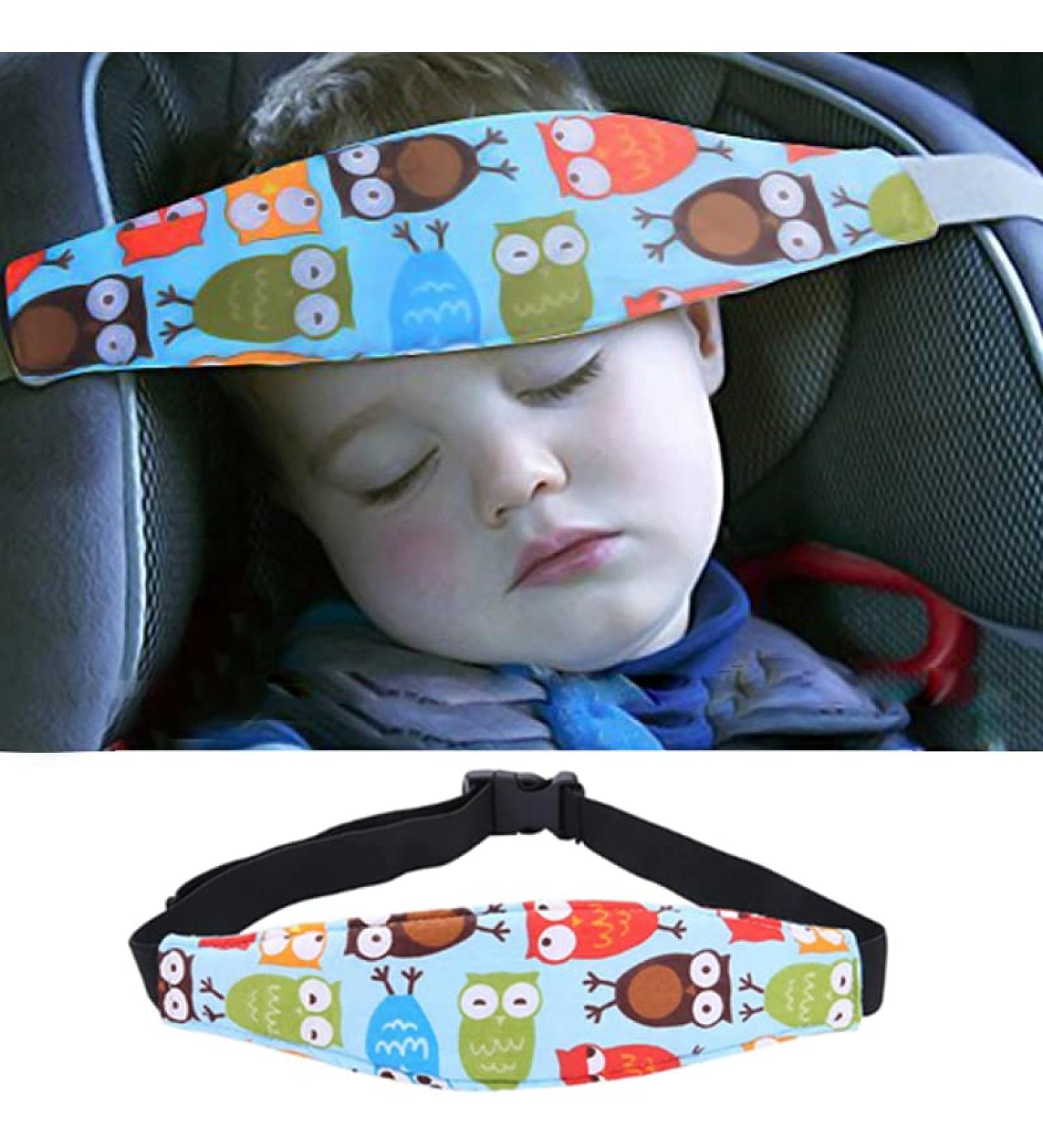 Baby Kids Safety Head Support Hugger - Blue Neck Protection Belt for Car Seat - Buy Online on SooperMarket.com