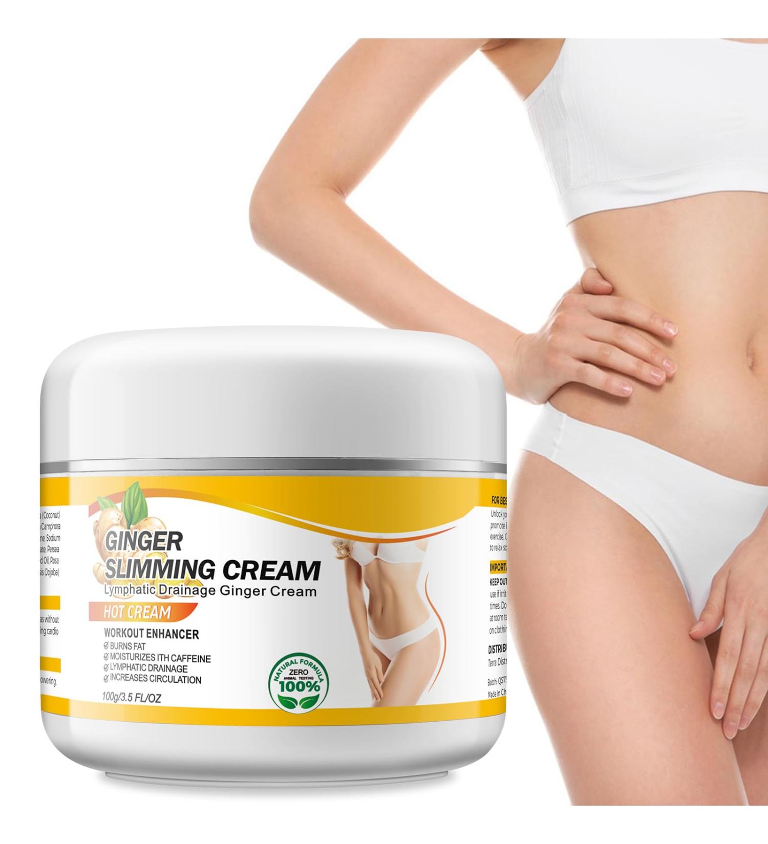 Fat Burning Ginger Cream Ginger Firming Cream Anti Cellulite Hot cream for Cellulite Belly Fat Burner and Tightening Body Slimming Weight Loss Workout Sweat Enhancer for Women Men 100g - Buy Online on SooperMarket.com