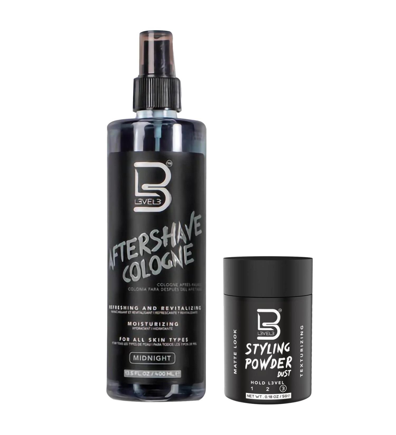 L3 Level 3 After Shave Spray Cologne - Softens Skin - Refreshes and Relieves Face and Skin - Styling Powder Included Midnight - Buy Online on SooperMarket.com