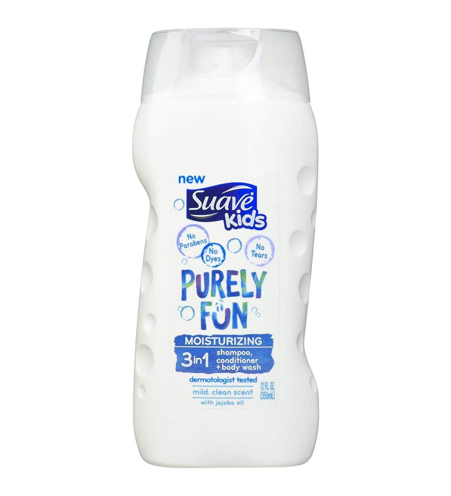 Suave Kids 3-In-1 Shampoo, Conditioner, and Body Wash Purely Fun - 12 oz (Pack of 1) - Buy Online on SooperMarket.com