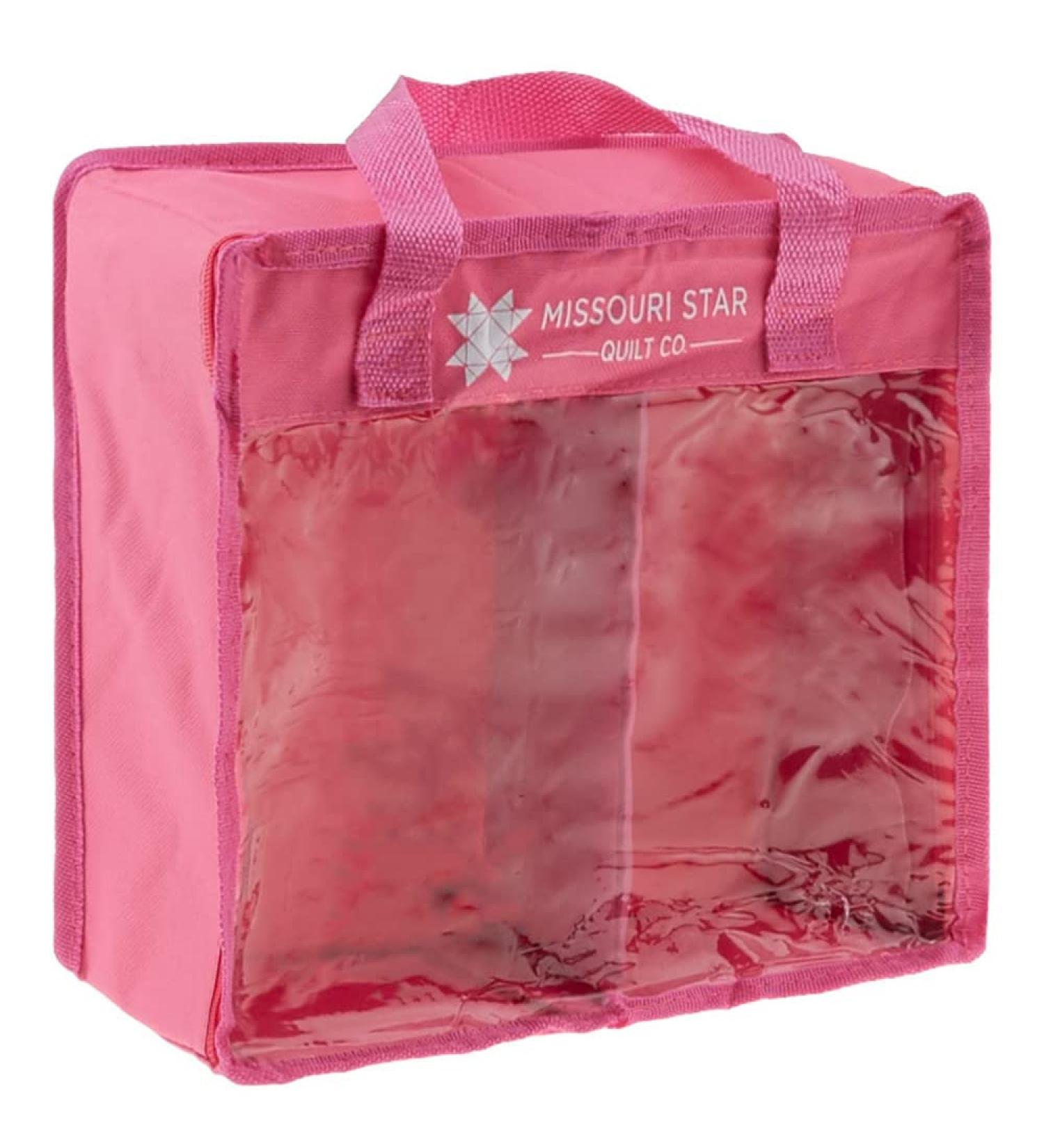 Missouri Star Pink Small Storage Bag for Precut Fabrics | Sewing Box Organizer | Canvas Carrying Case with Dividers for Quilting Projects - Buy Online on SooperMarket.com