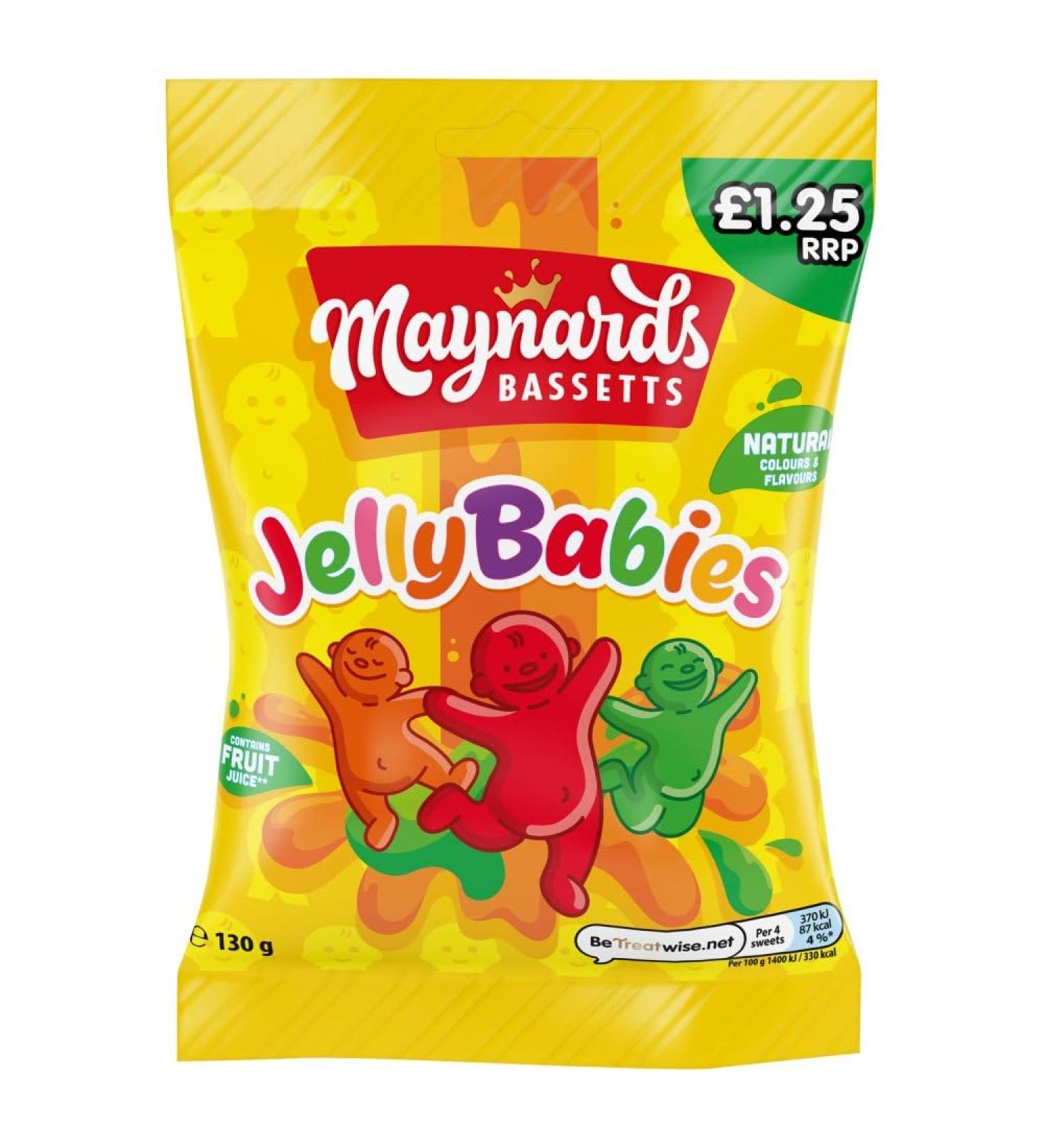 Maynards Bassetts Sweet Bags 10 x 130g (Jelly Babies) Jelly Babies 10 x 130g