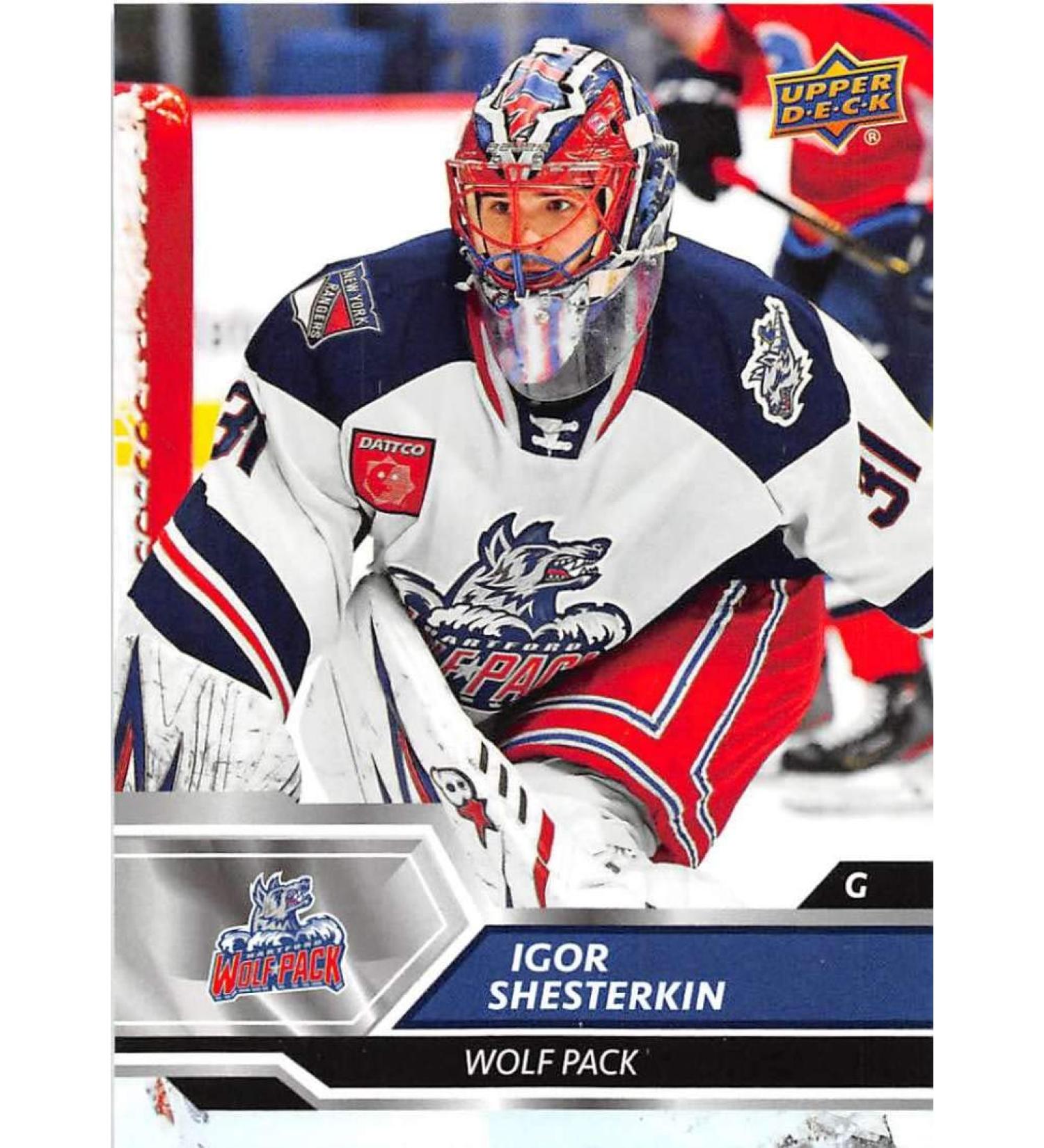 2019-20 UD AHL Hockey #24 Igor Shesterkin Hartford Wolf Pack Official American Hockey League Trading Card by Upper Deck
