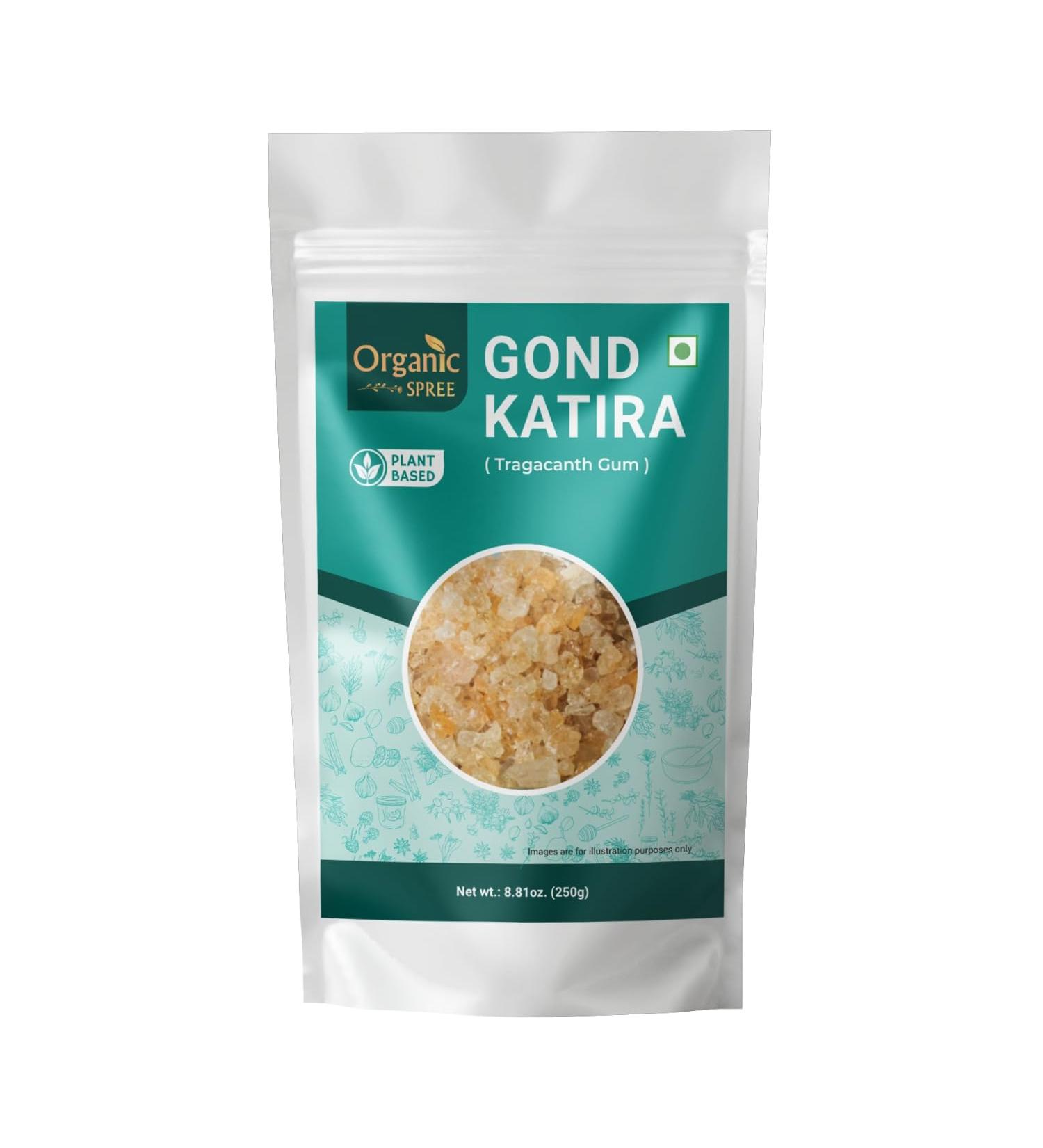 Organic Spree Pure Natural Gond Katira - Tragacanth Gum - Gomme adragante - Goma Tragacanto - 250grams (8.81 oz) - Buy Online on SooperMarket.com